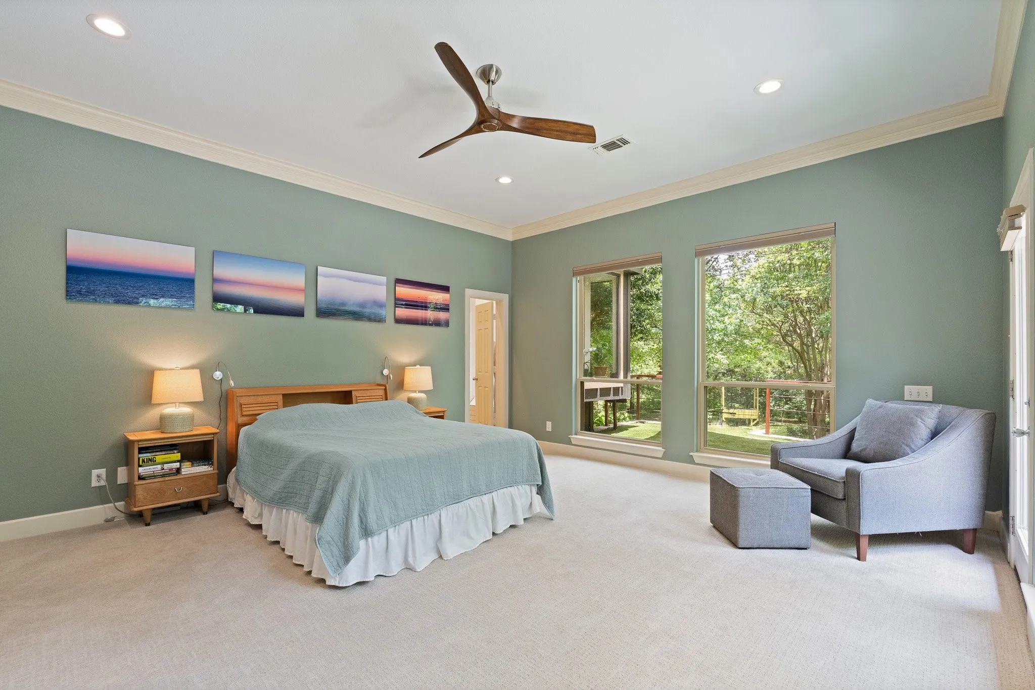 View of Primary bedroom with entry to the bathroom