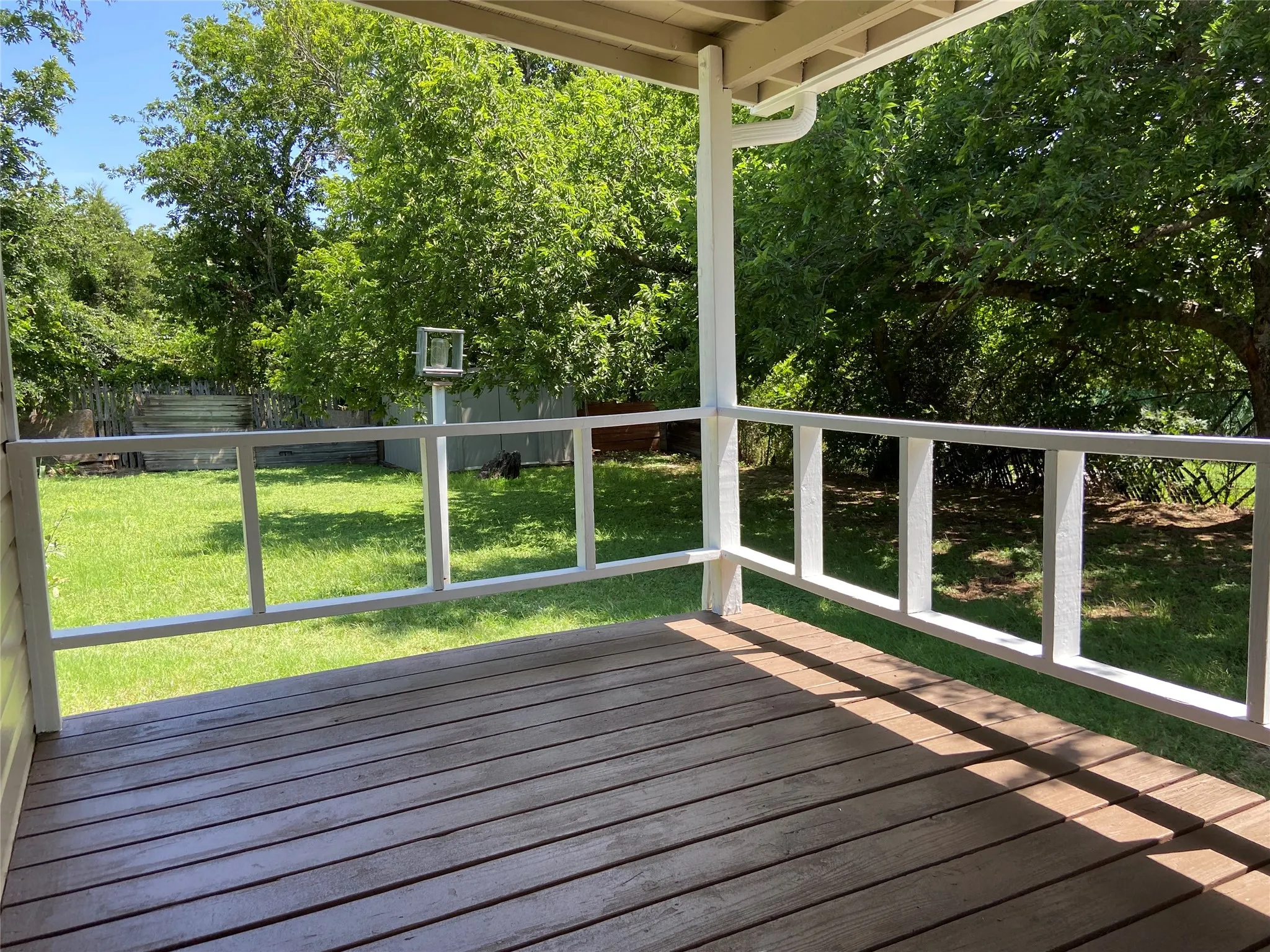 backyard with fencing