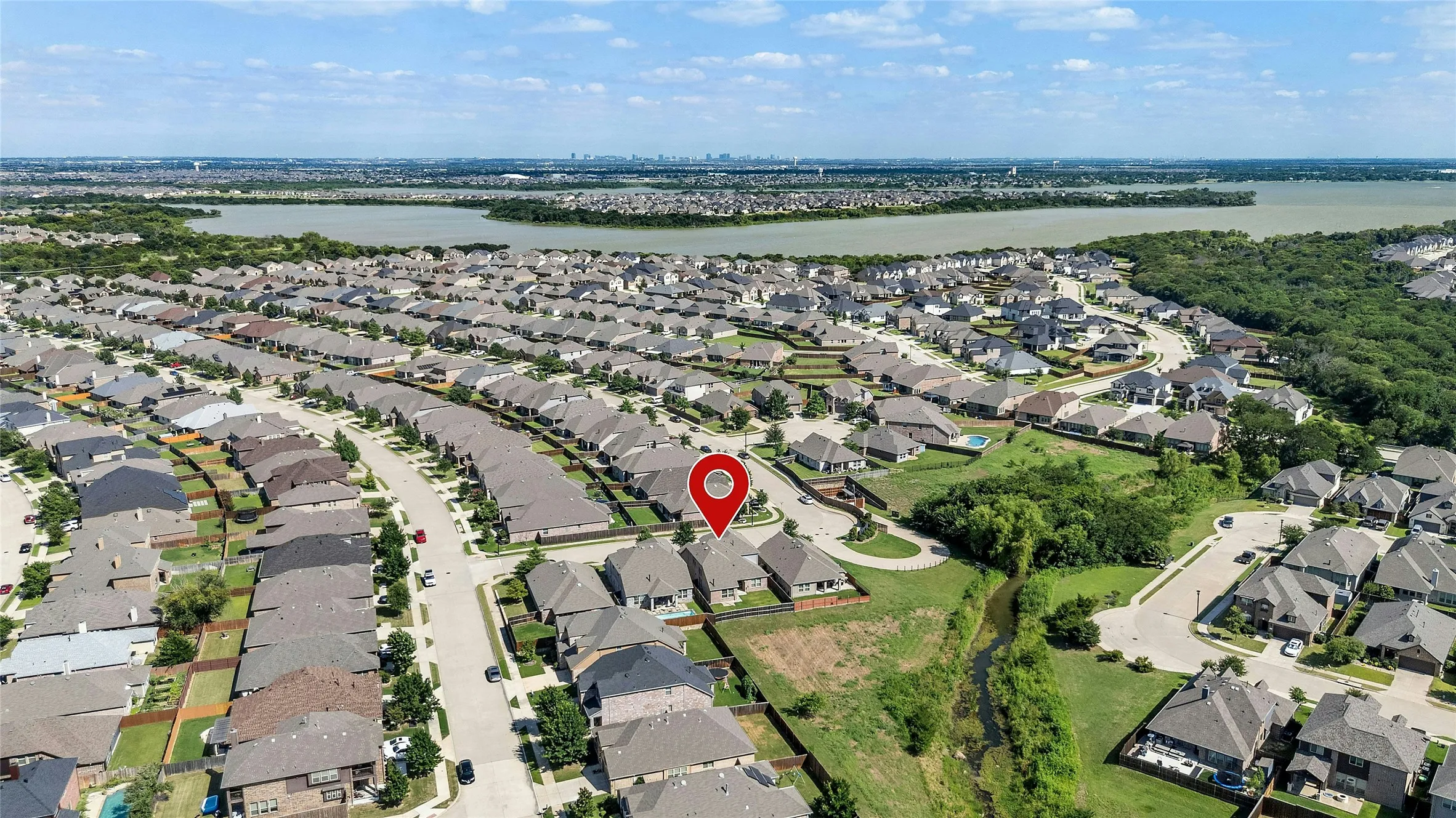 Shows Proximity to Lake Lewisville.
