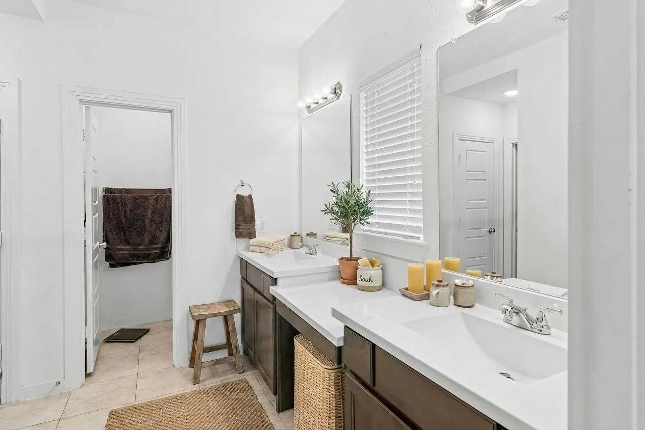 Double Sinks Including Vanity.