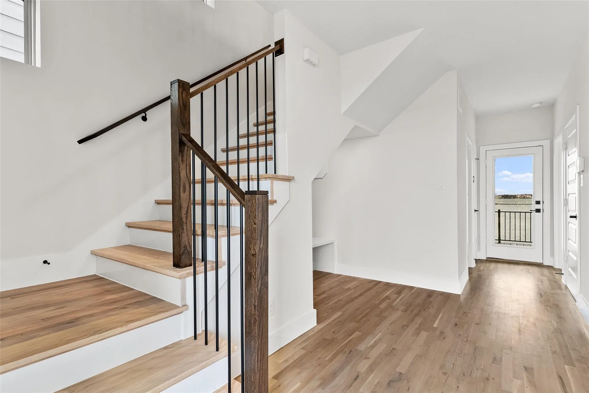 Entry with mud room
access to patio facing water