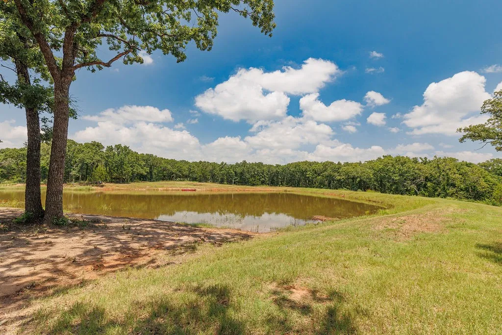 front pond stocked with bass and blue-gill