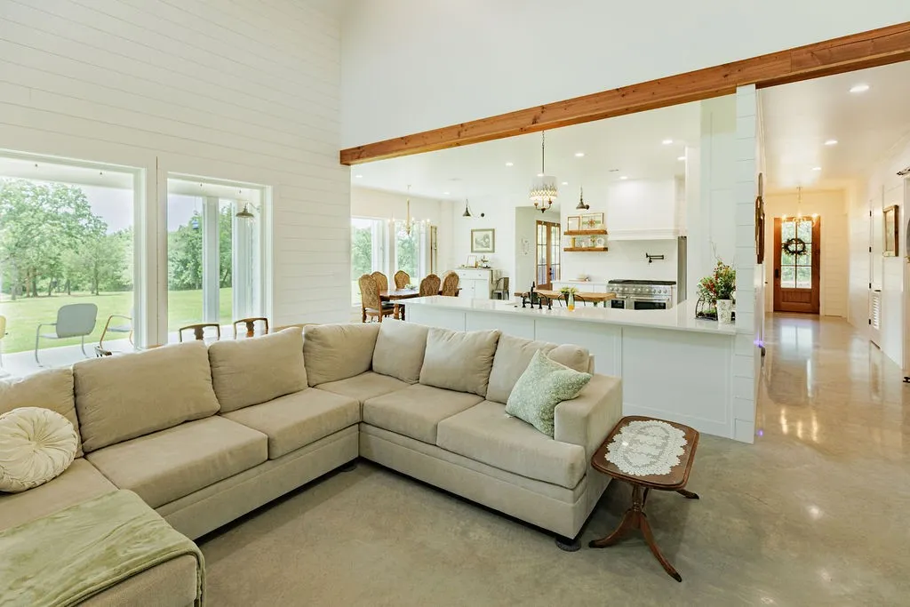 huge windows bring nature in