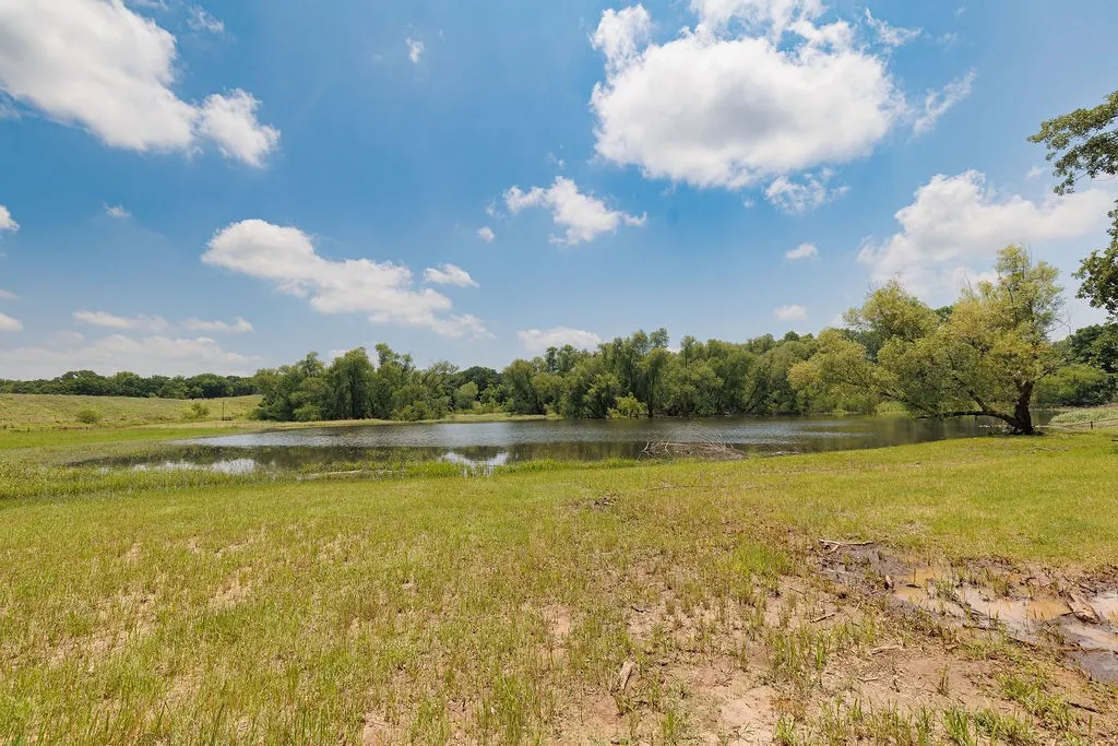 soil conservation reservoir at back of property
