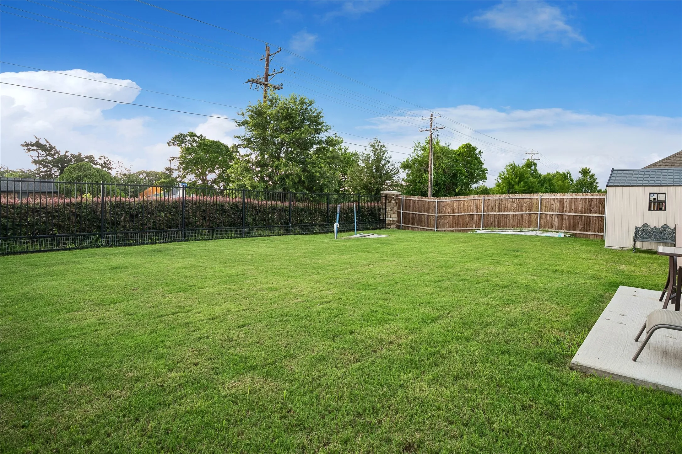 Generous pool-sized yard