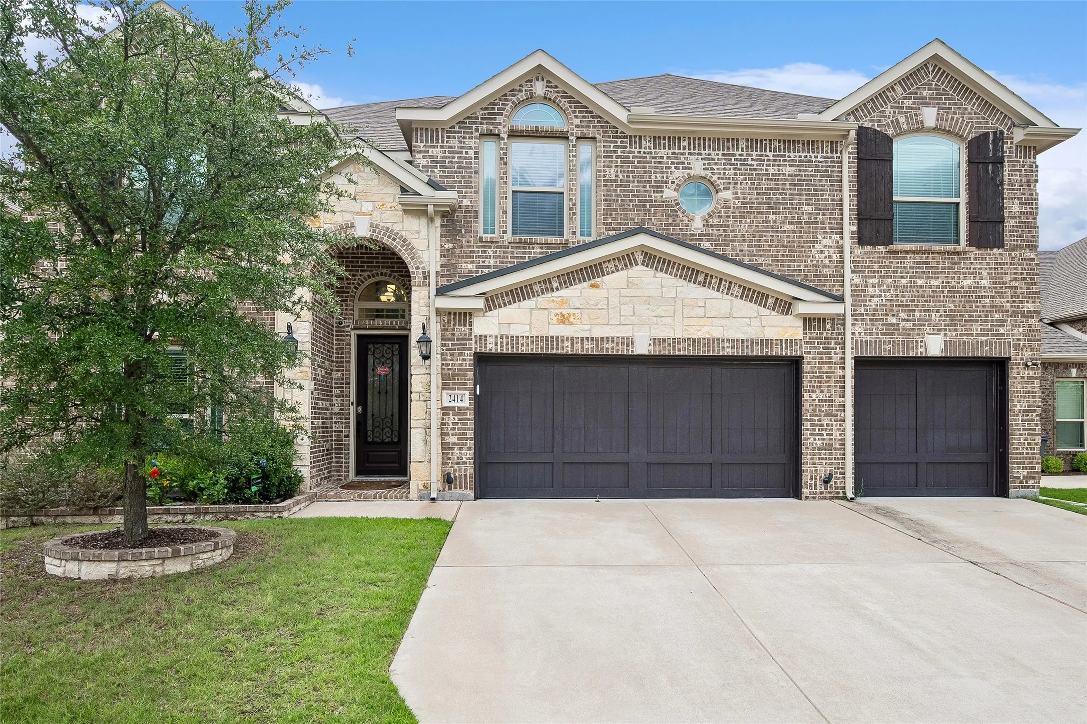 Hard to find 3 car garage. Overhead storage throughout garage.