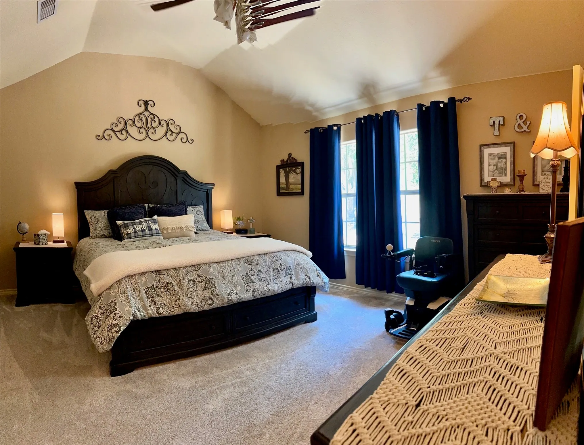 Large Master with windows of peaceful country views