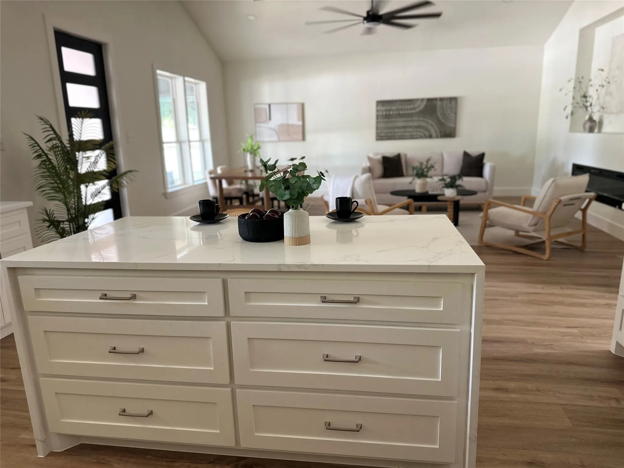 Front of kitchen island… lots of storage room!