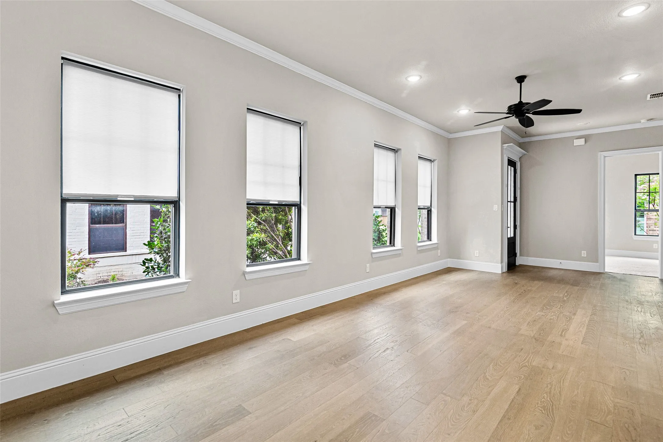 Entrance and living room area.