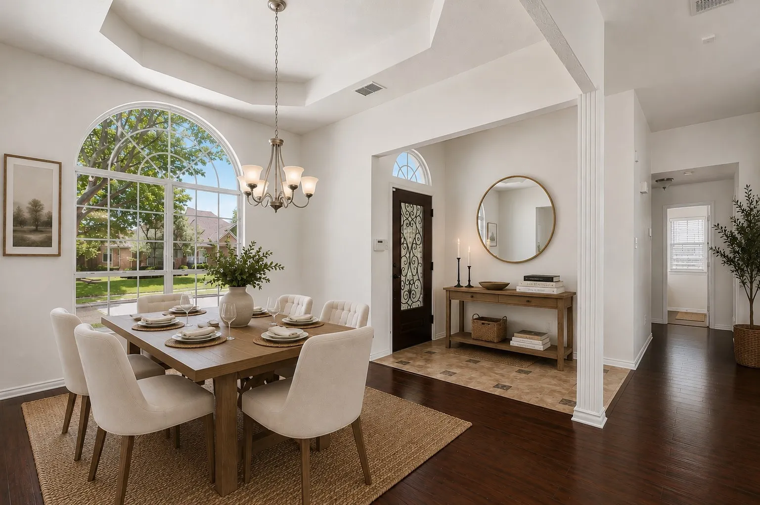 Photo has been digitally enhanced with virtual staging. Actual property is unfurnished.