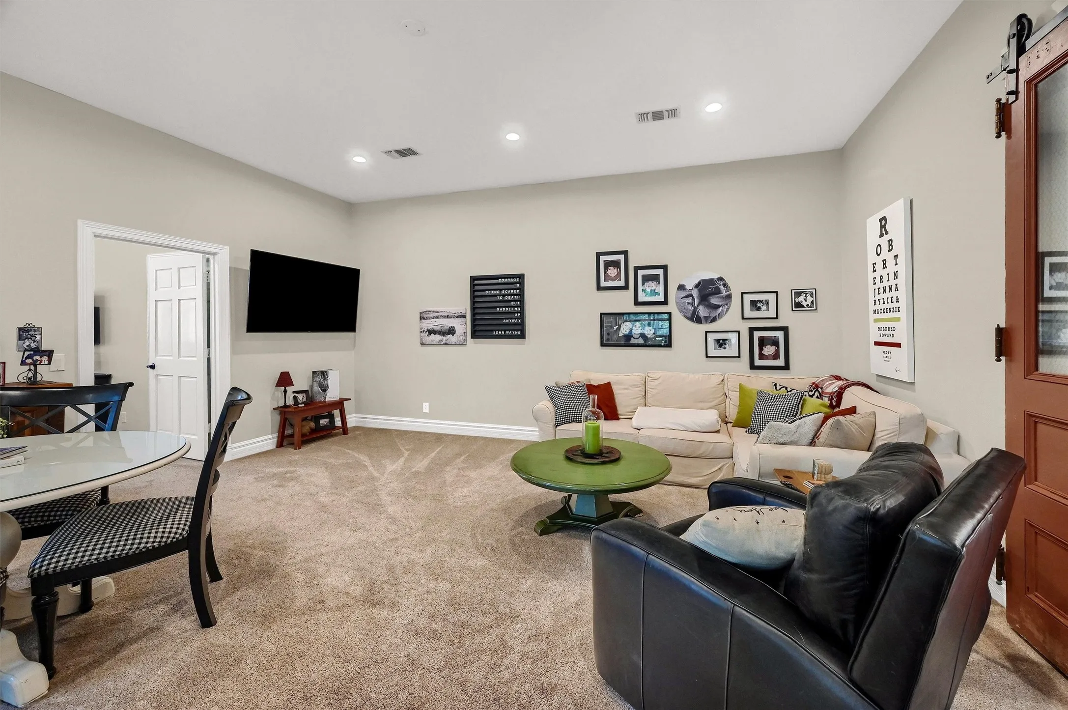 Additional living space could also function as a media room.