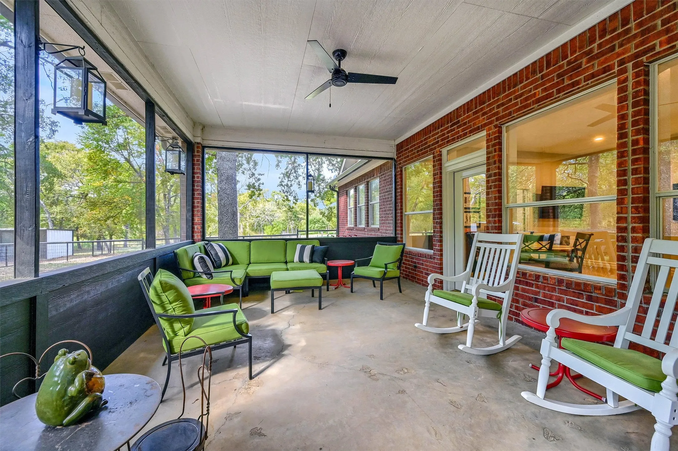 Screened in porch directly accessible from the living area.
