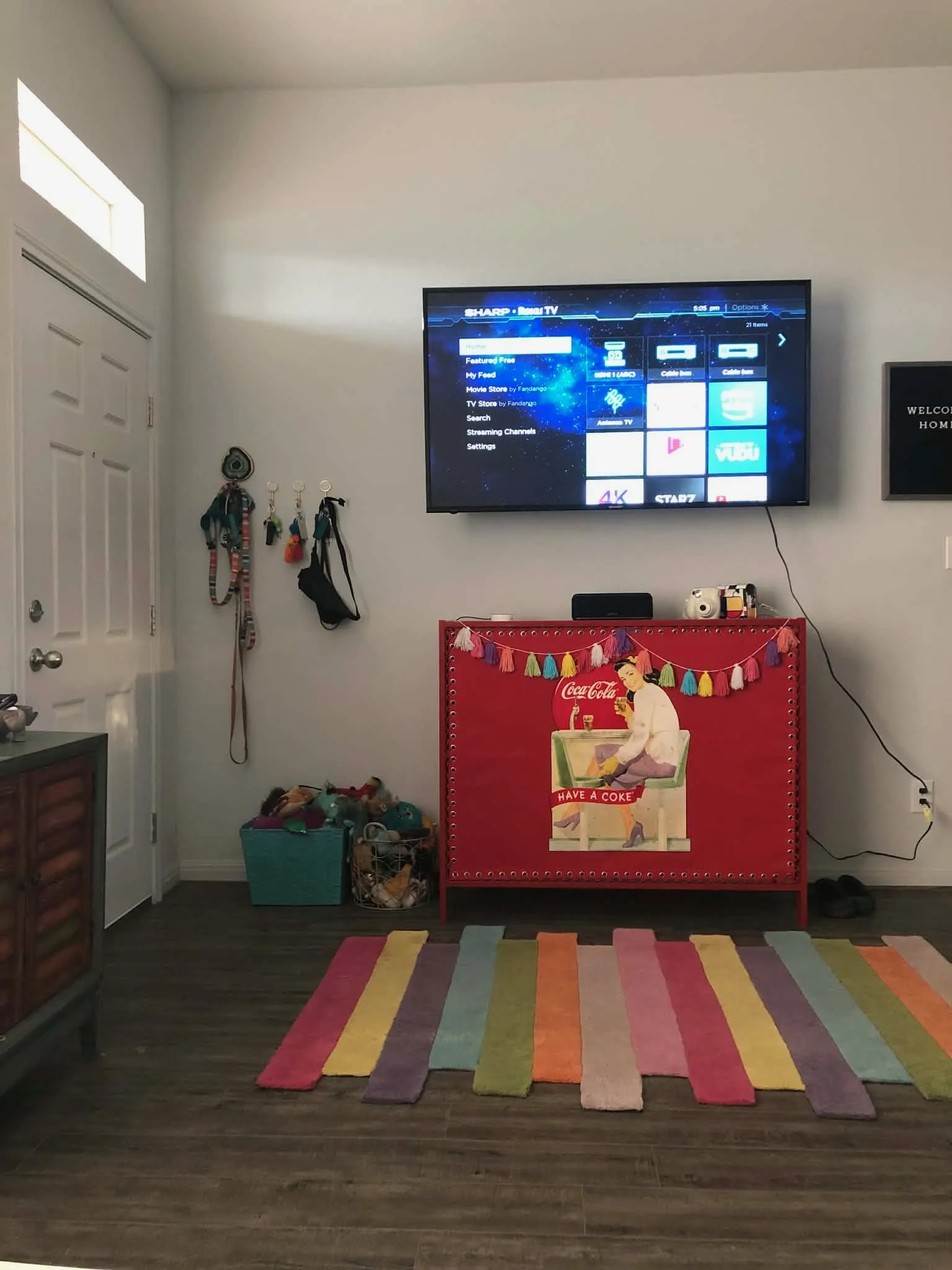 Wood-finish flooring throughout