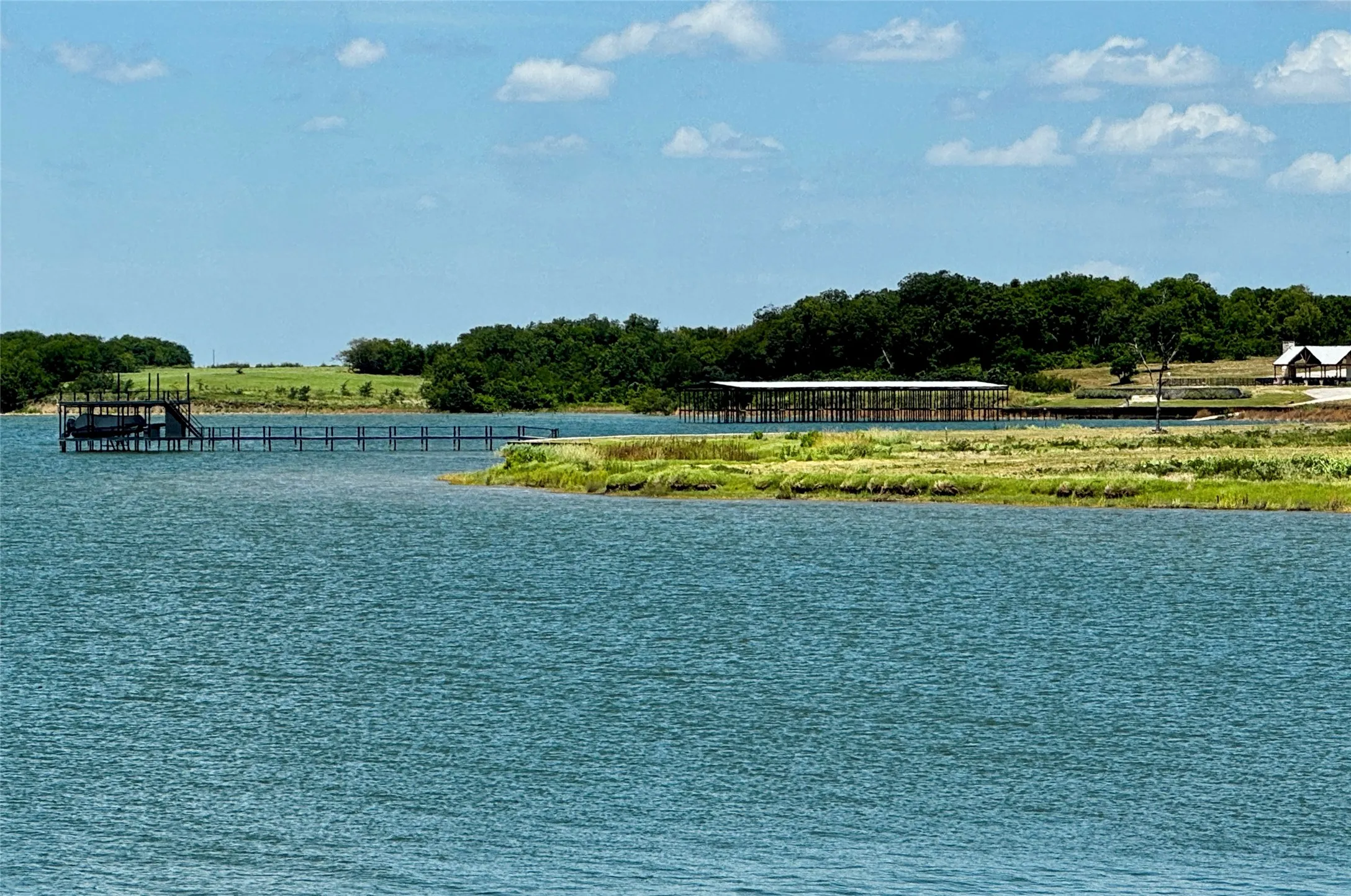 Richland-Chambers Reservoir Showing Community Center and Docks