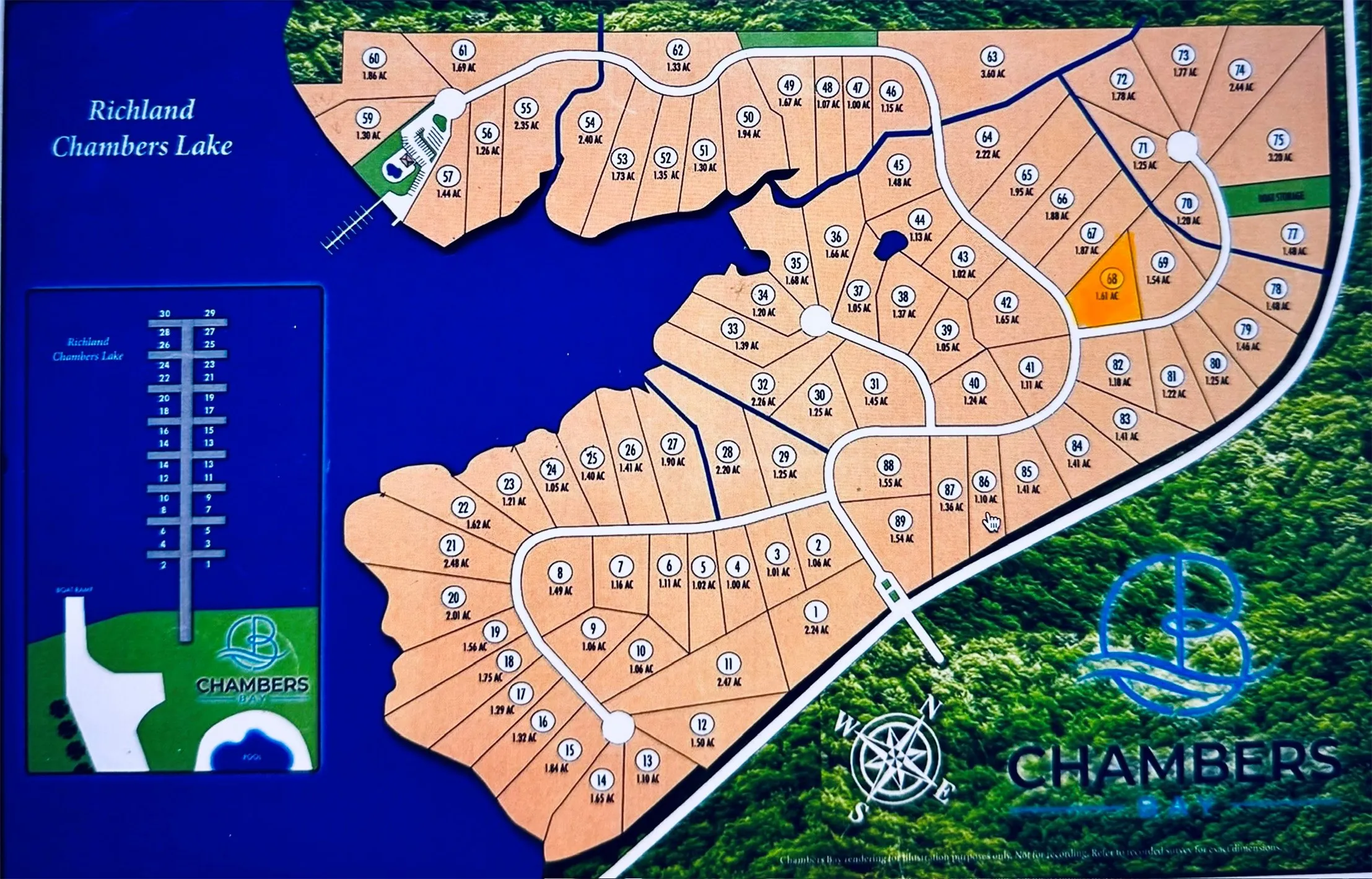 Map not accurate to size or scale - illustration only - not for survey use