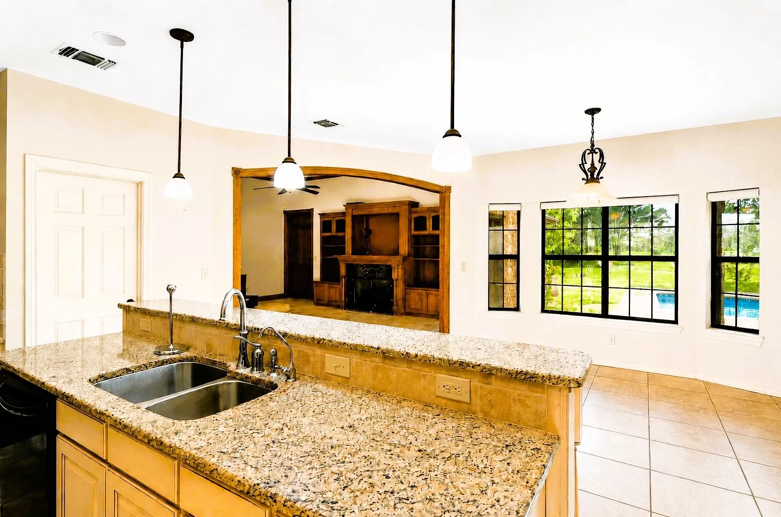 Add Barstools to the Breakfast Bar!  Add a Full Size Dining Table & Voila!