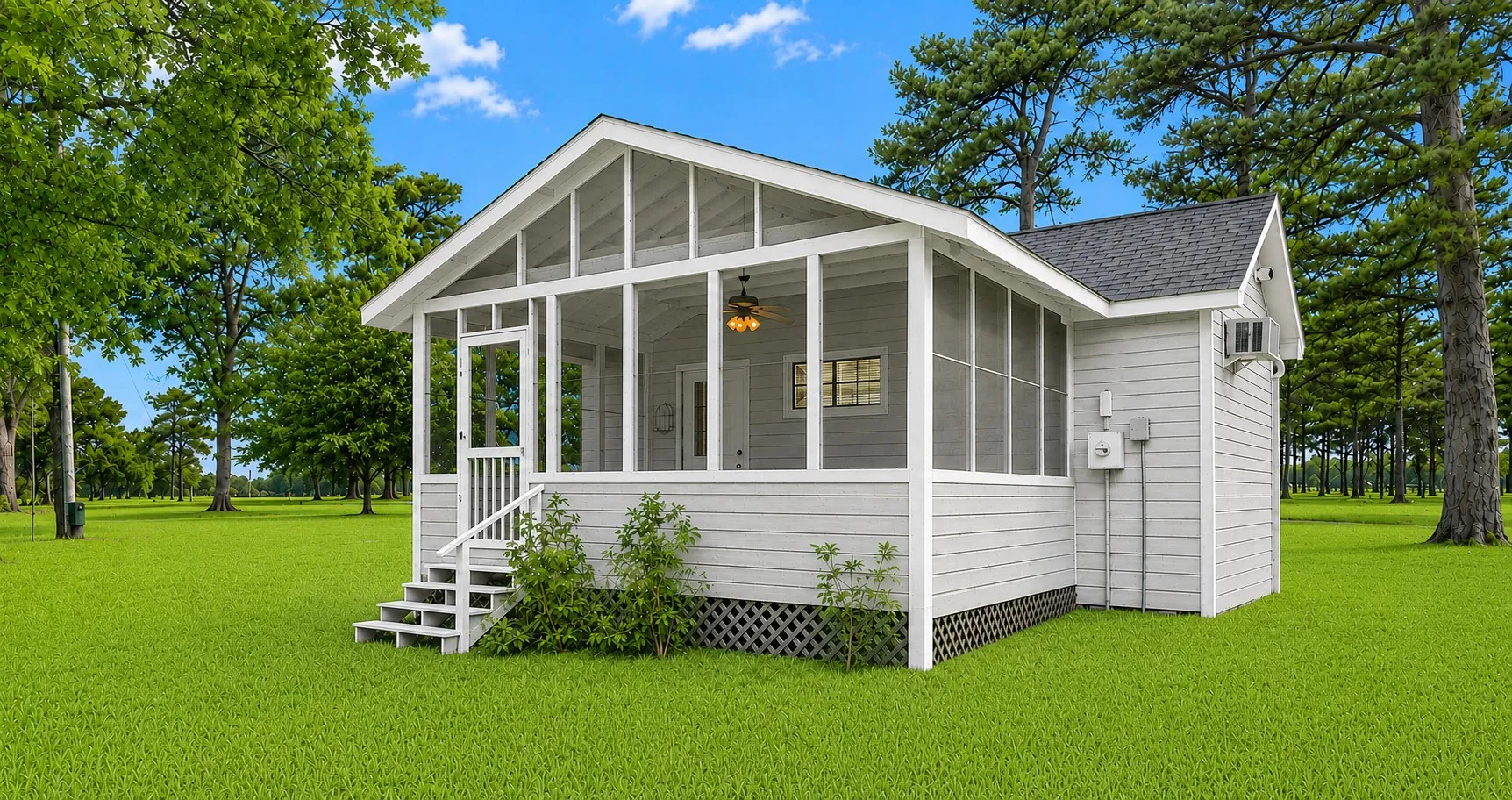 This Screened in Back Porch has a View of the Lower Pond! Your Guests will have Morning Ahhhhs!