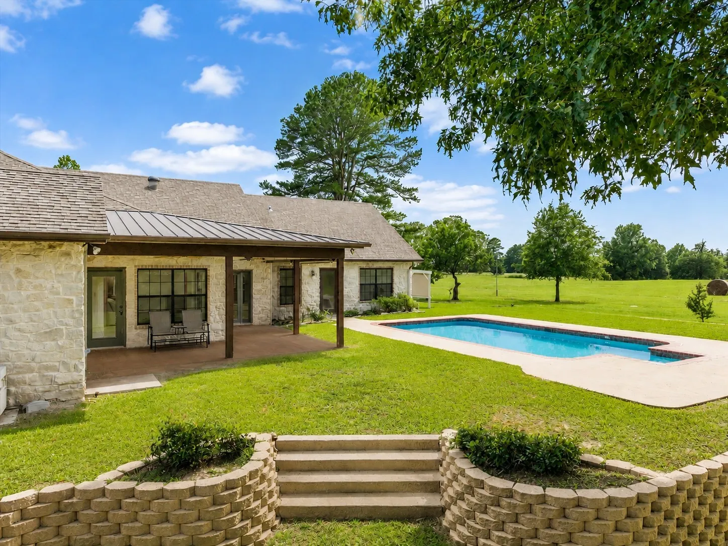 Tranquility comes free with the backyard amenities!