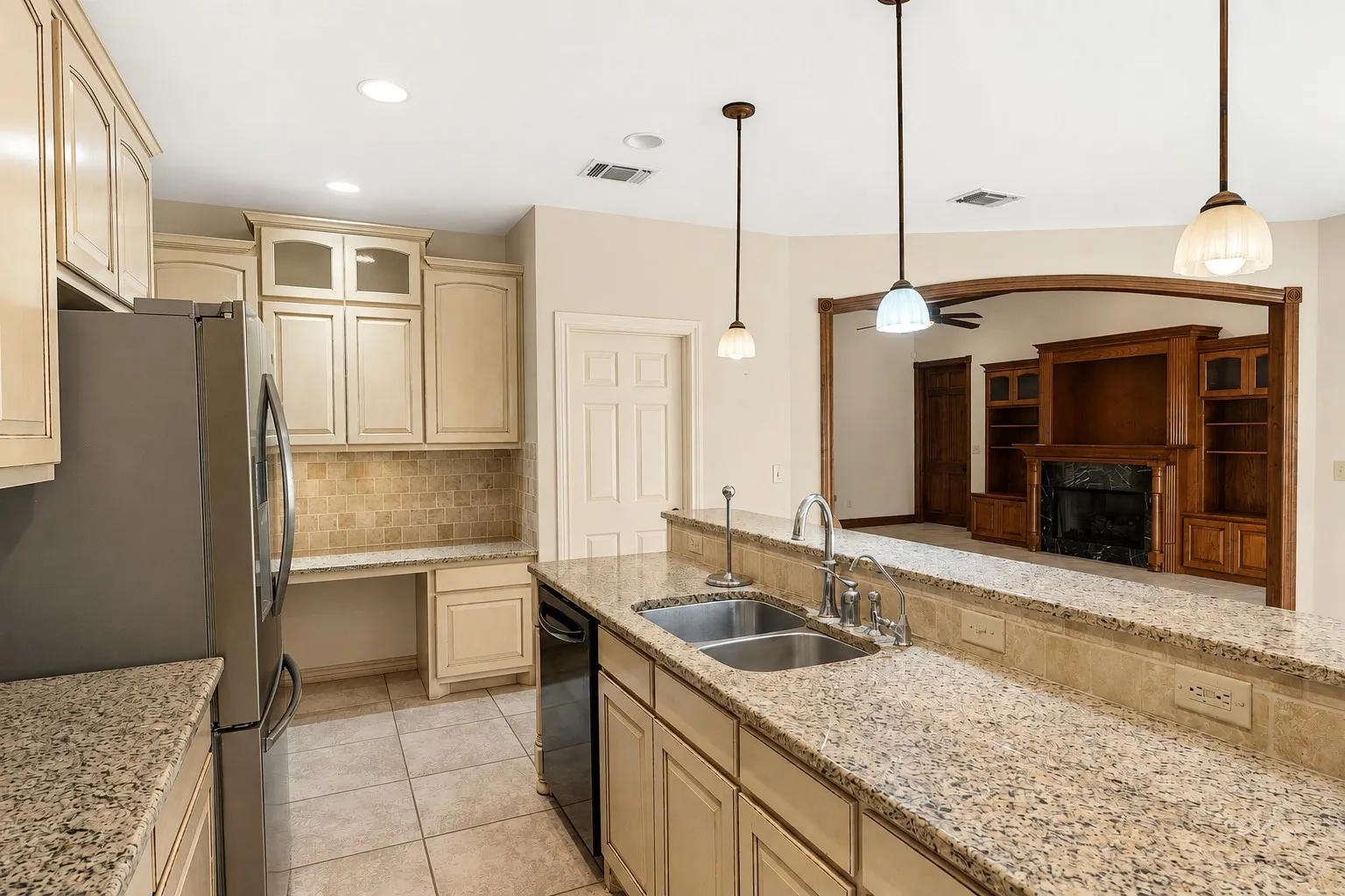 A Built in Desk is So Handy for the Self-Employed! Refrigerator/Freezer is Included with the Purchase of the Home...