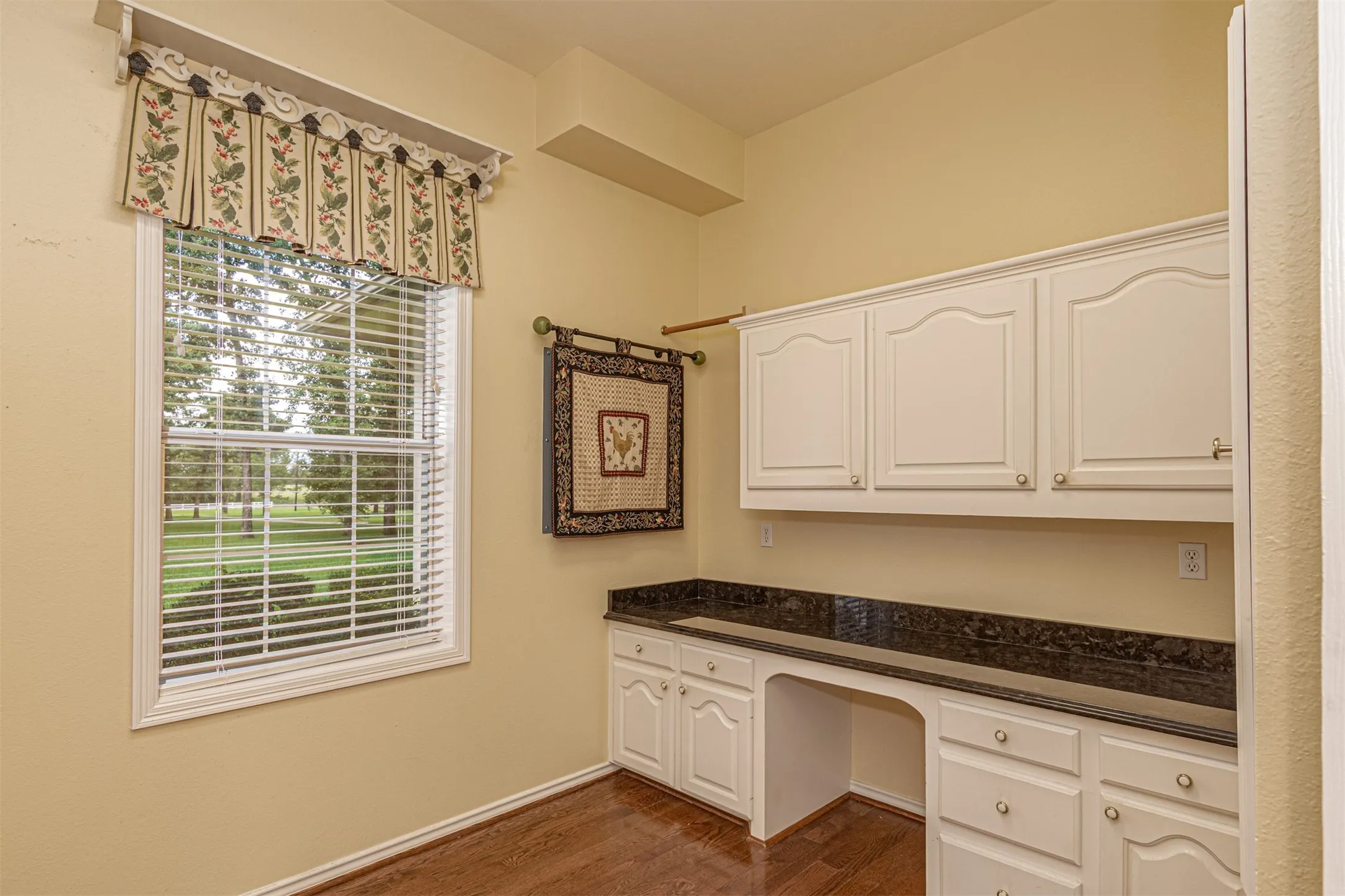 Workspace inside laundry room