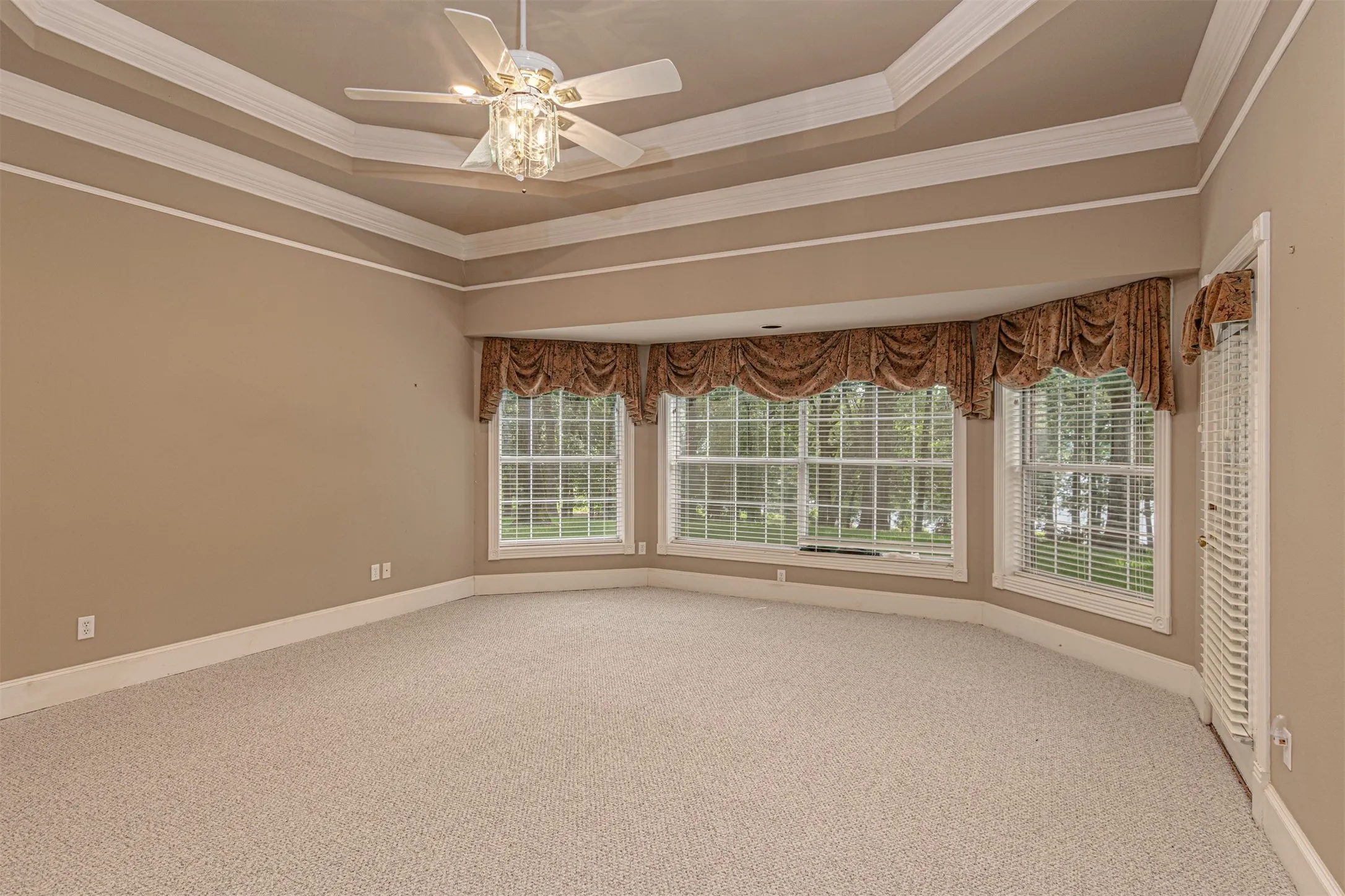 Large primary bedroom with Lake views