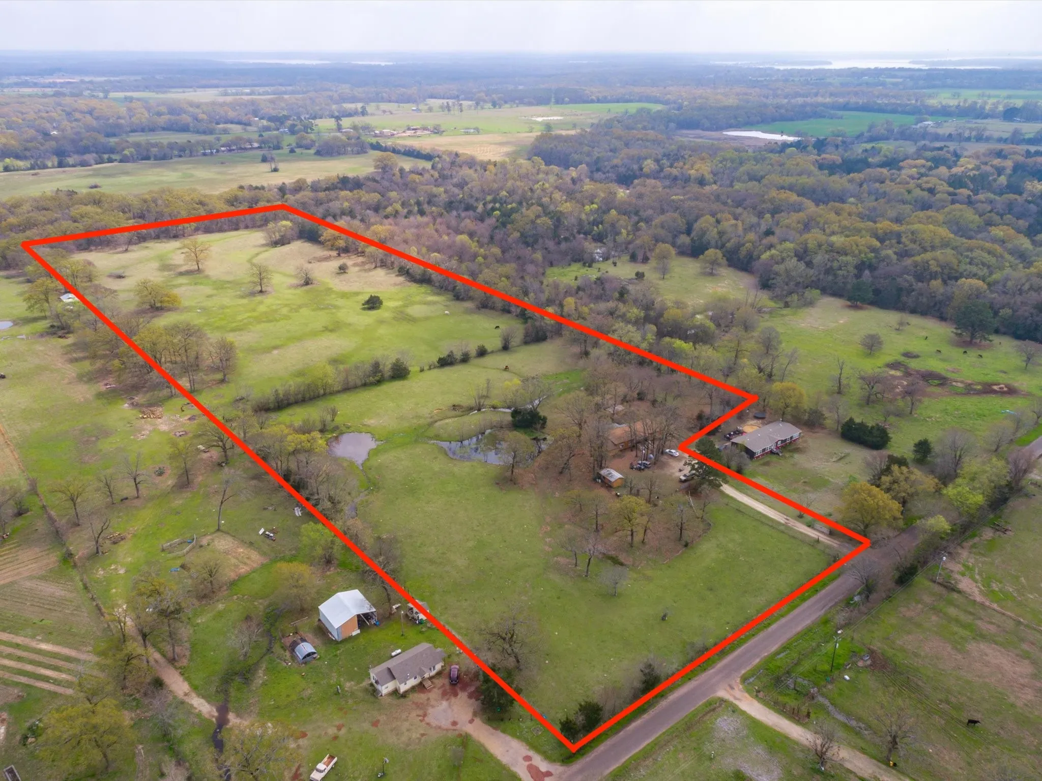 Aerial view featuring a rural view