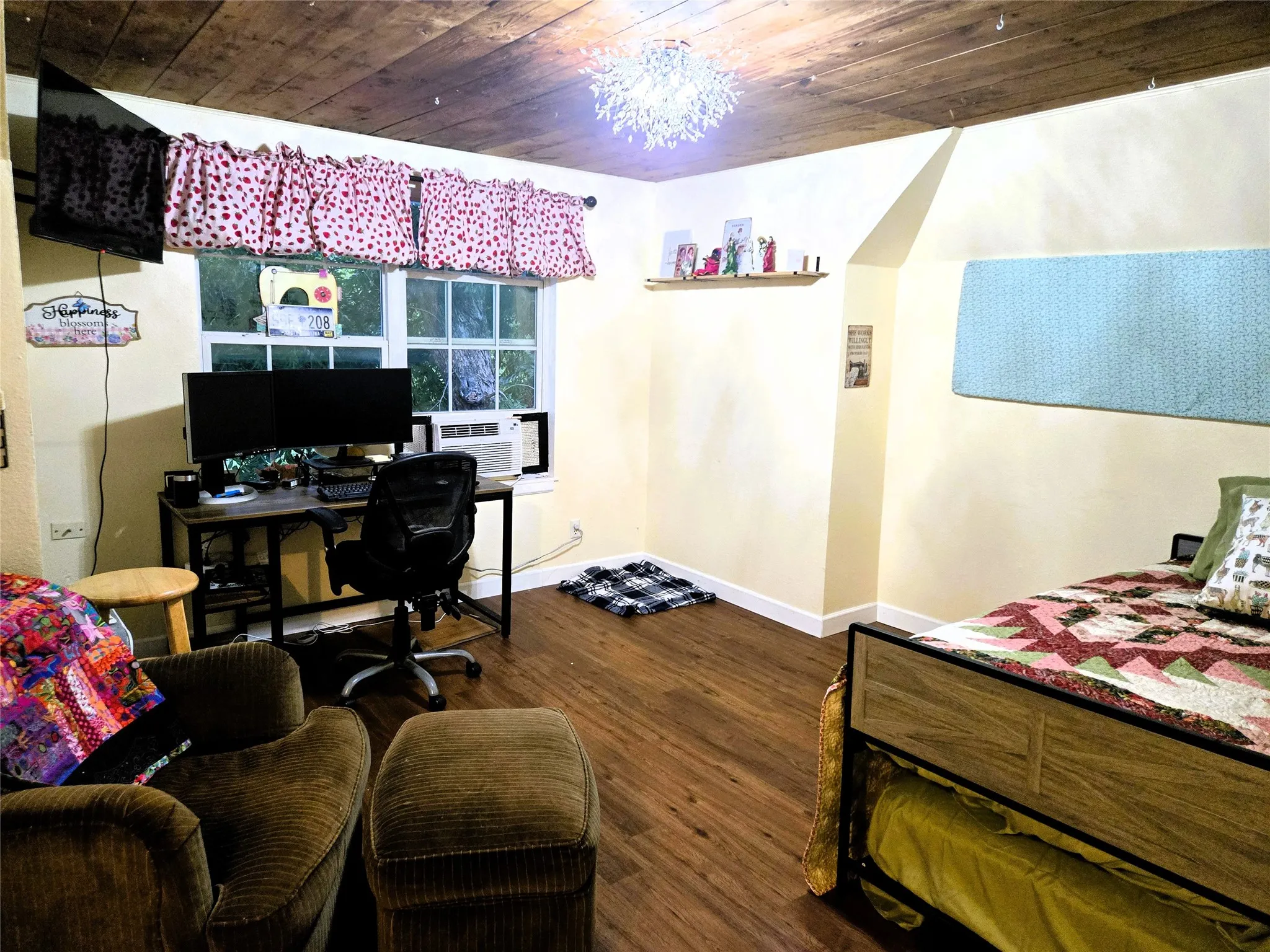 Bedroom used as office and guest room on second level.