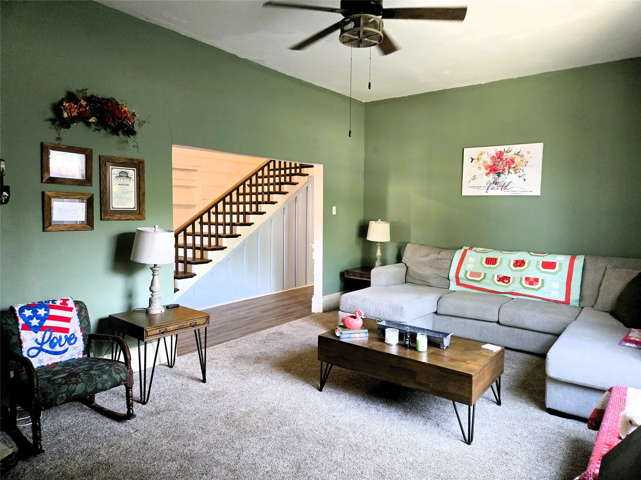 Living room off front entry.