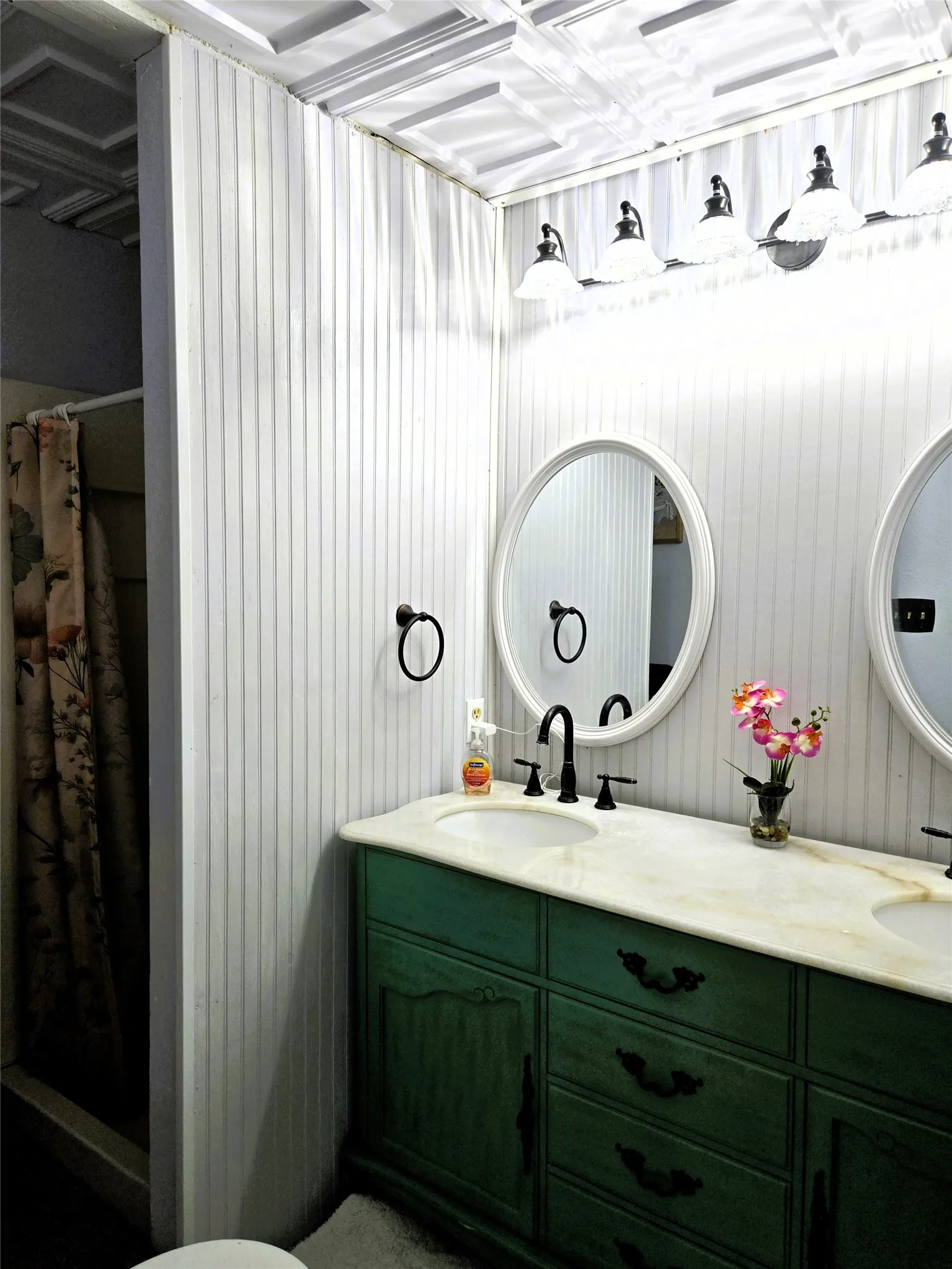 Ensuite bathroom on first level.