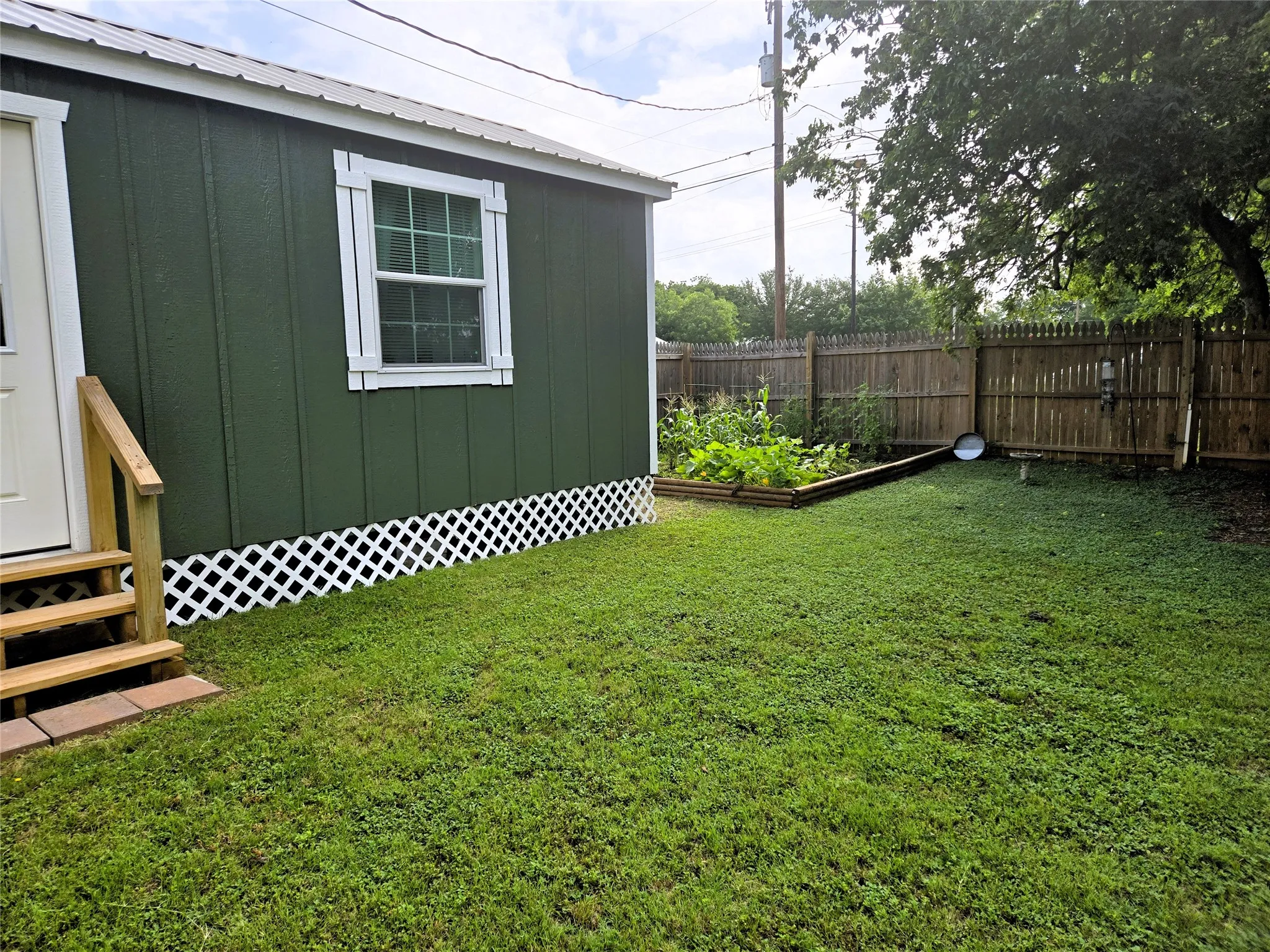 Back yard corner garden.