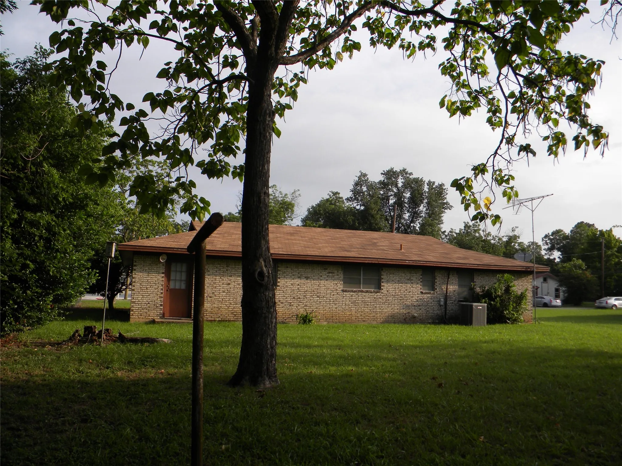 Far back of yard