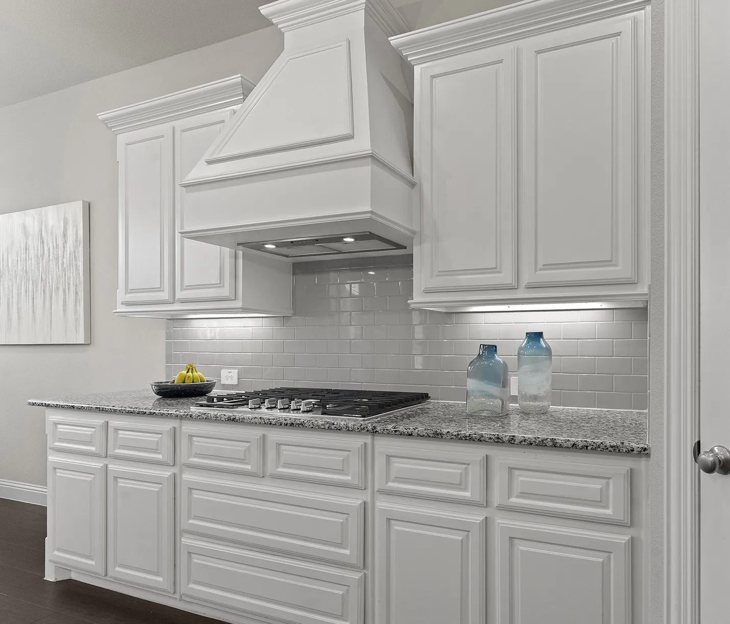Gas Cooktop with vented hood