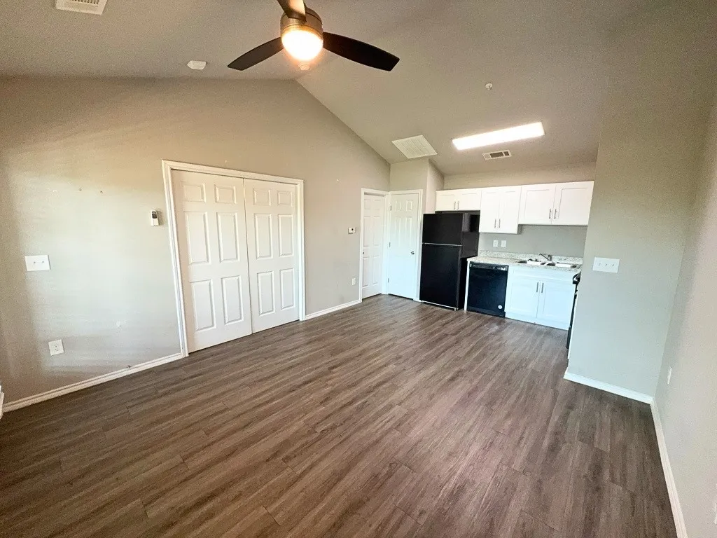 Living area open to kitchen