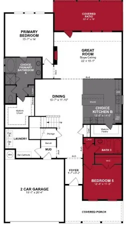 Beazer Homes Whitewing Trails Parker Floorplan.