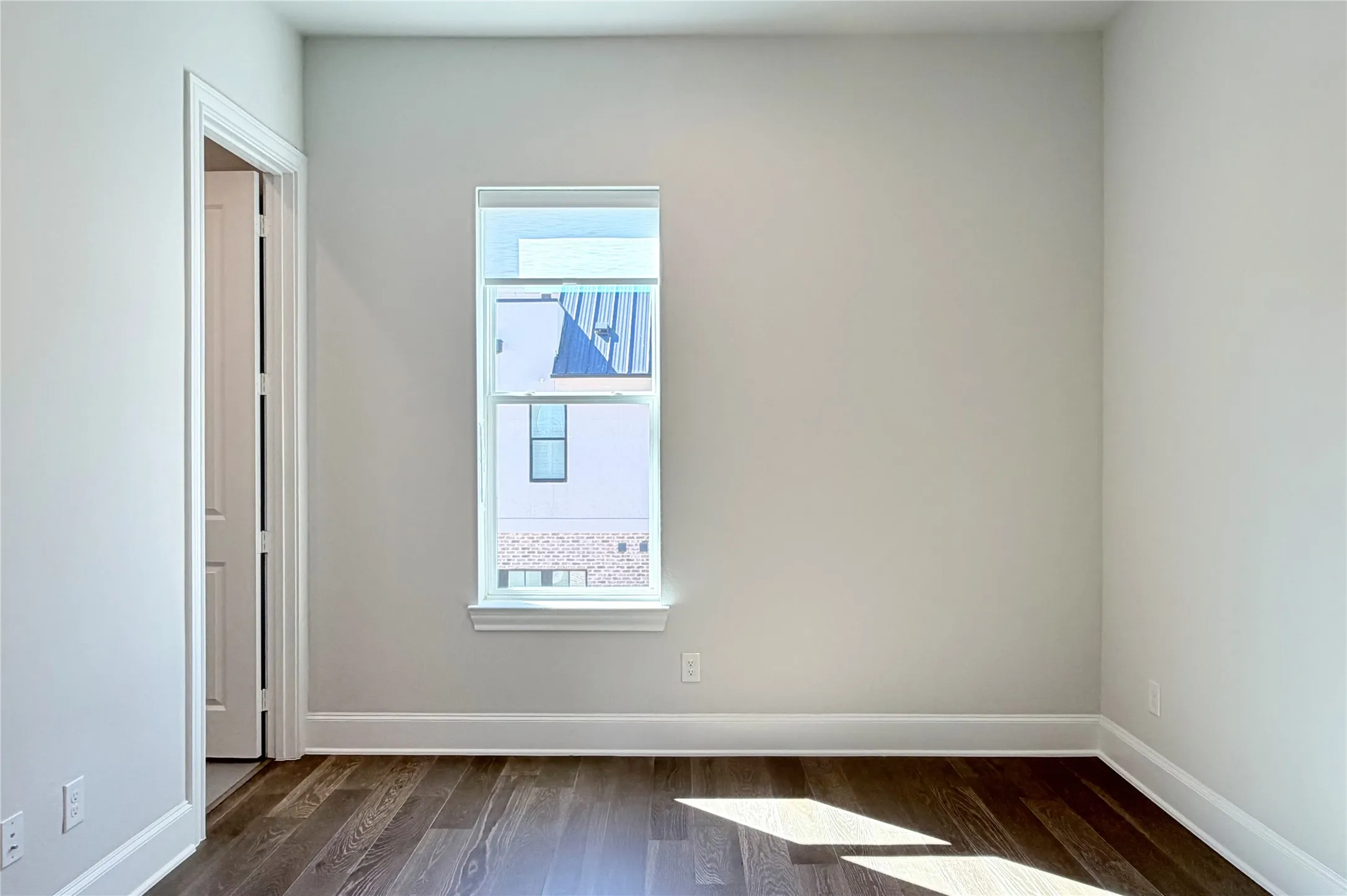 Progress photo of actual unit. Third floor guest bedroom with ensuite bathroom.