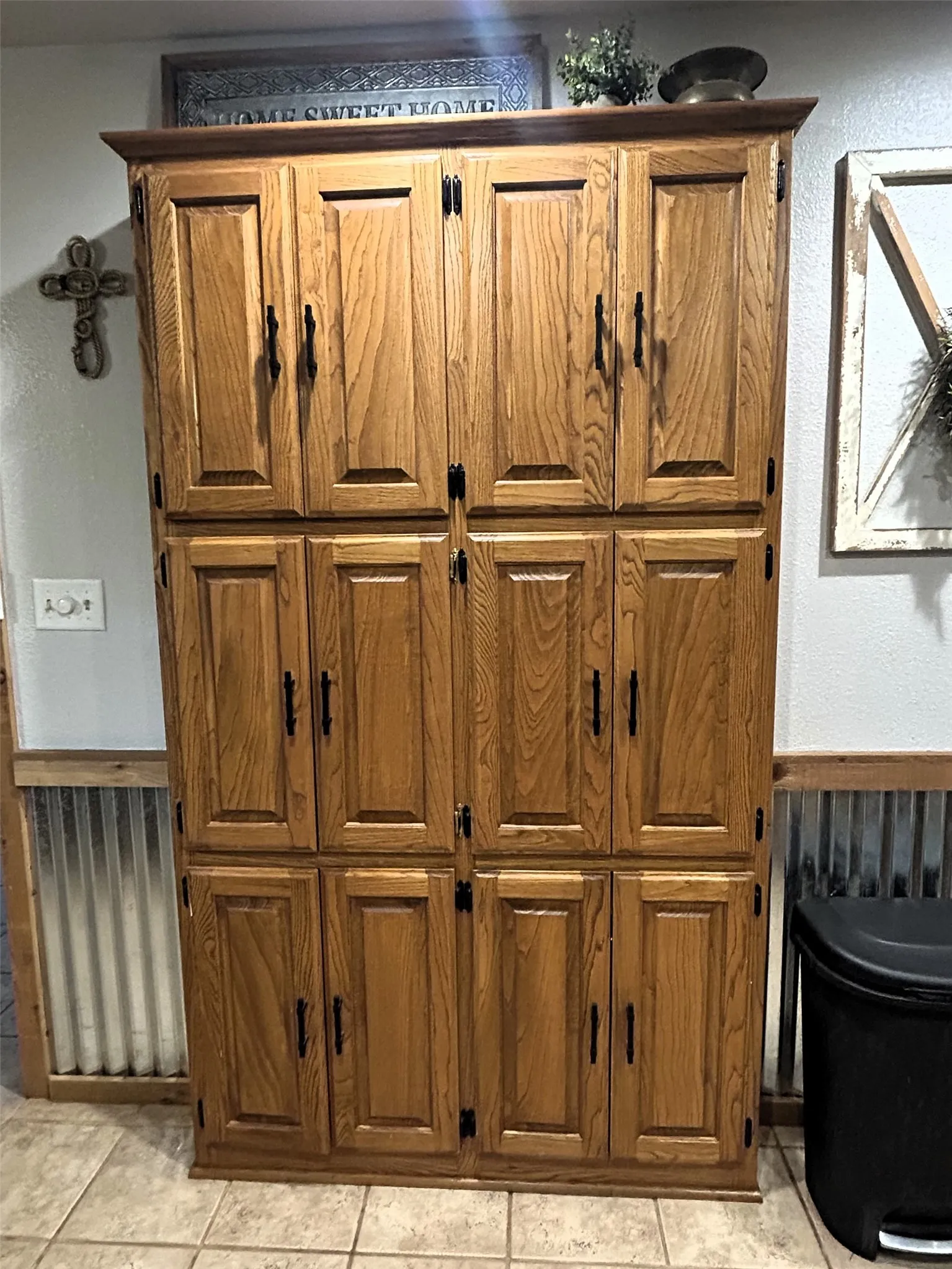 Built in pantry in the kitchen