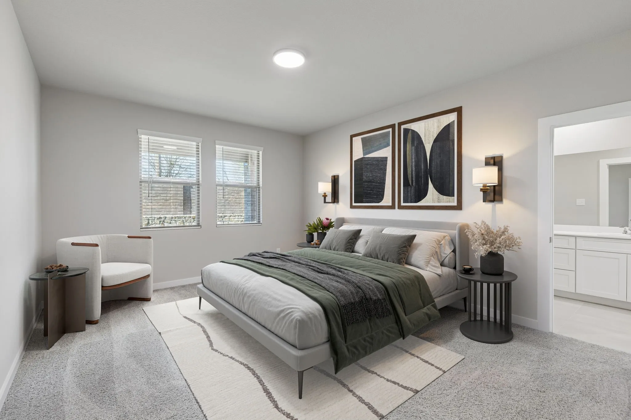 Primary Suite in the Holden home plan by Trophy Signature Homes – REPRESENTATIVE PHOTO