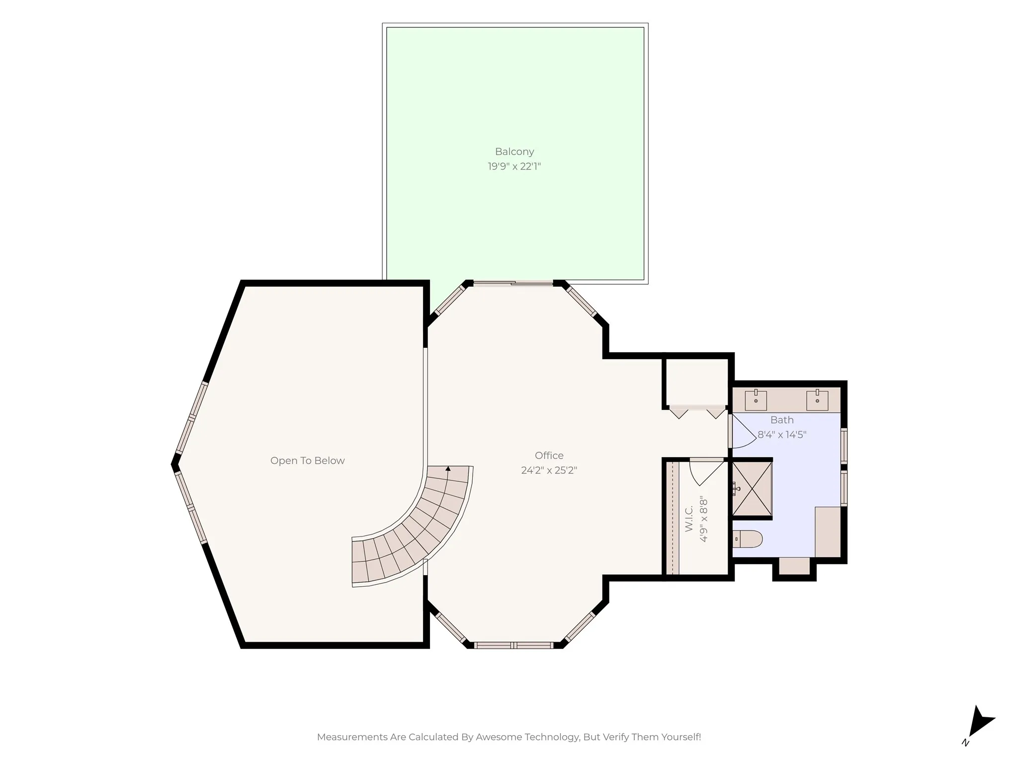 Referred to as an Office on the Floorplan, the Loft easily creates a dreamy Bedroom Suite, an executive Study with Library or a Gameroom. It opens to the southeast facing rooftop deck.