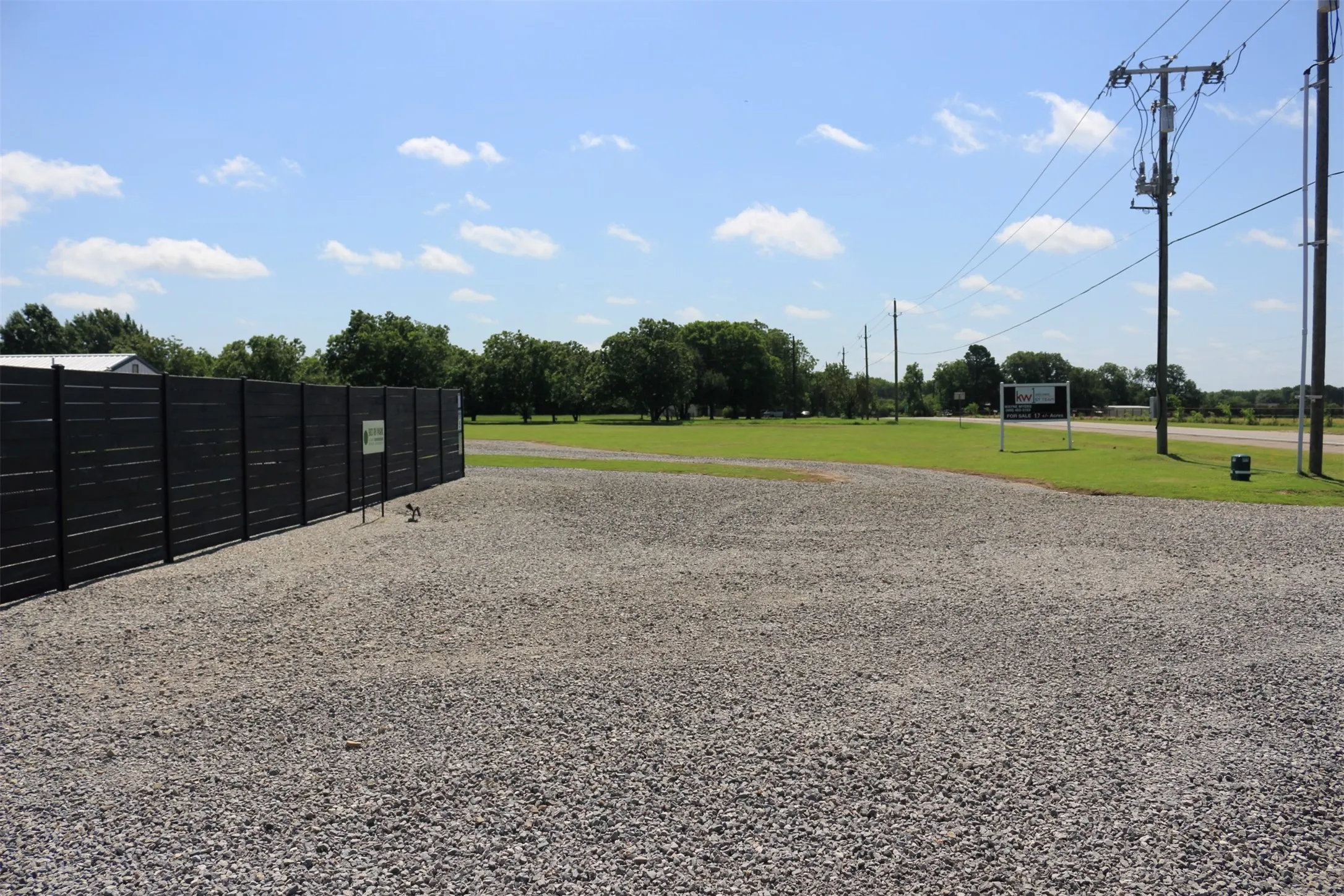 Front of the park with access to the additonal raw land