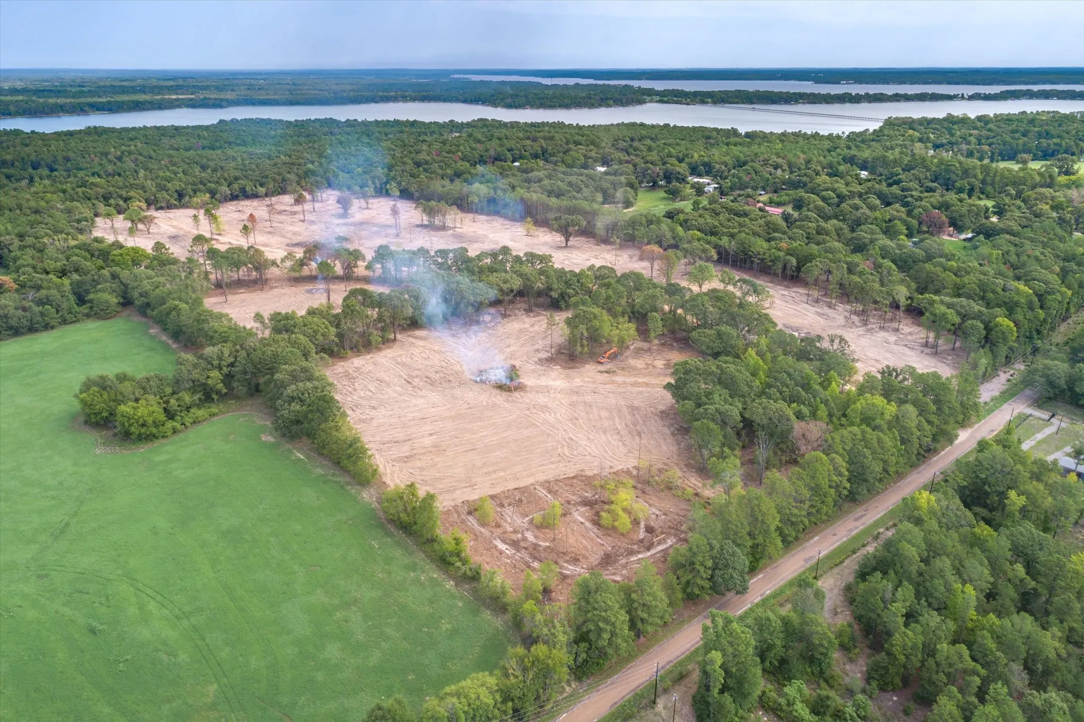 Expansive cleared land offering diverse terrain