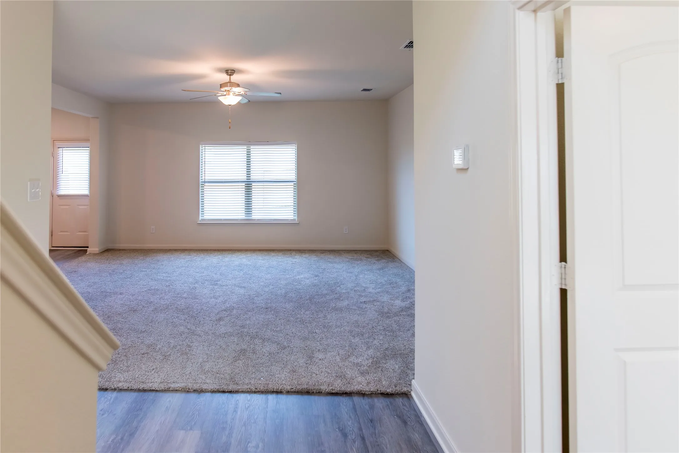 Upon entering front entry door