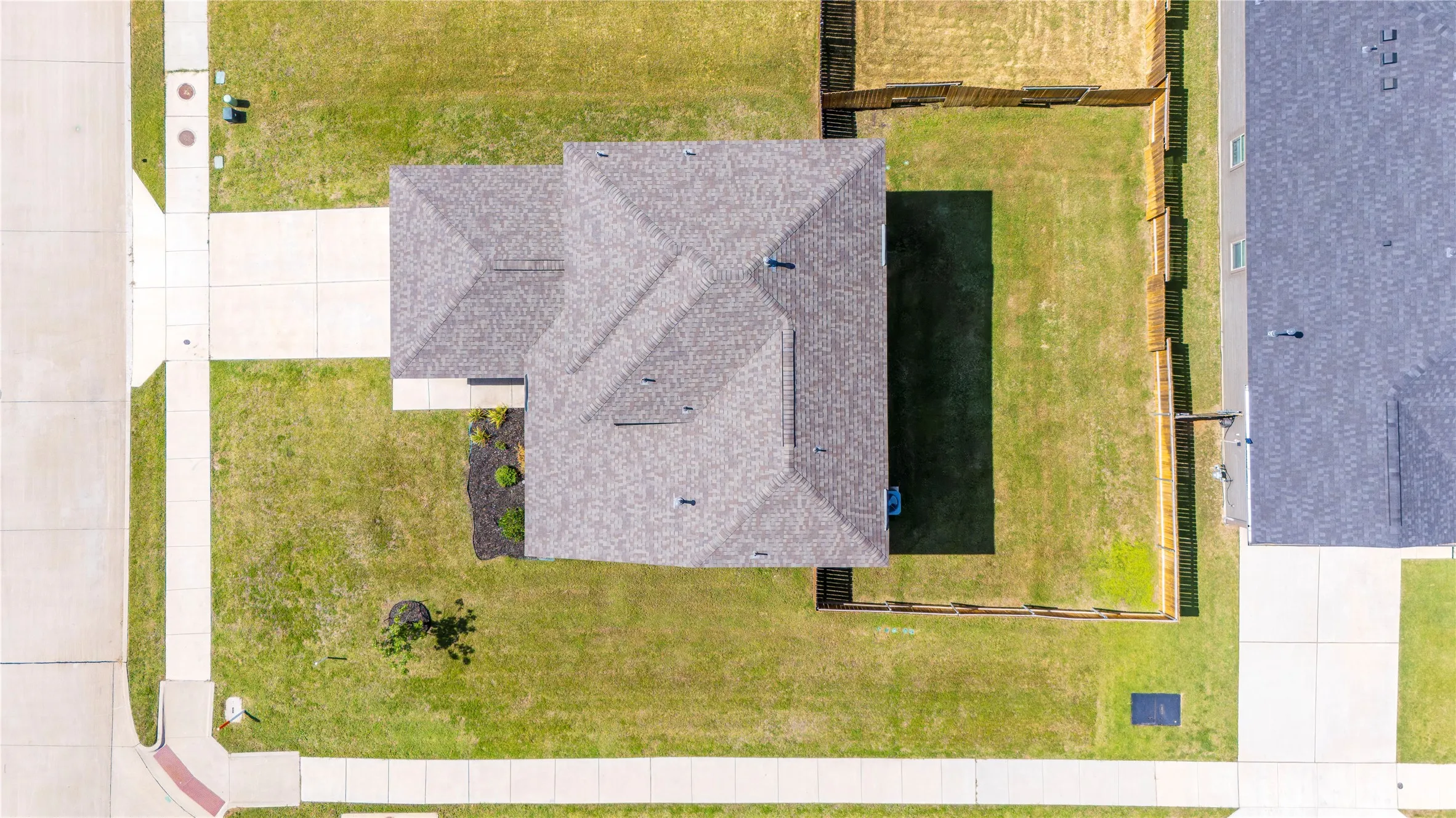 Spacious corner lot with private backyard