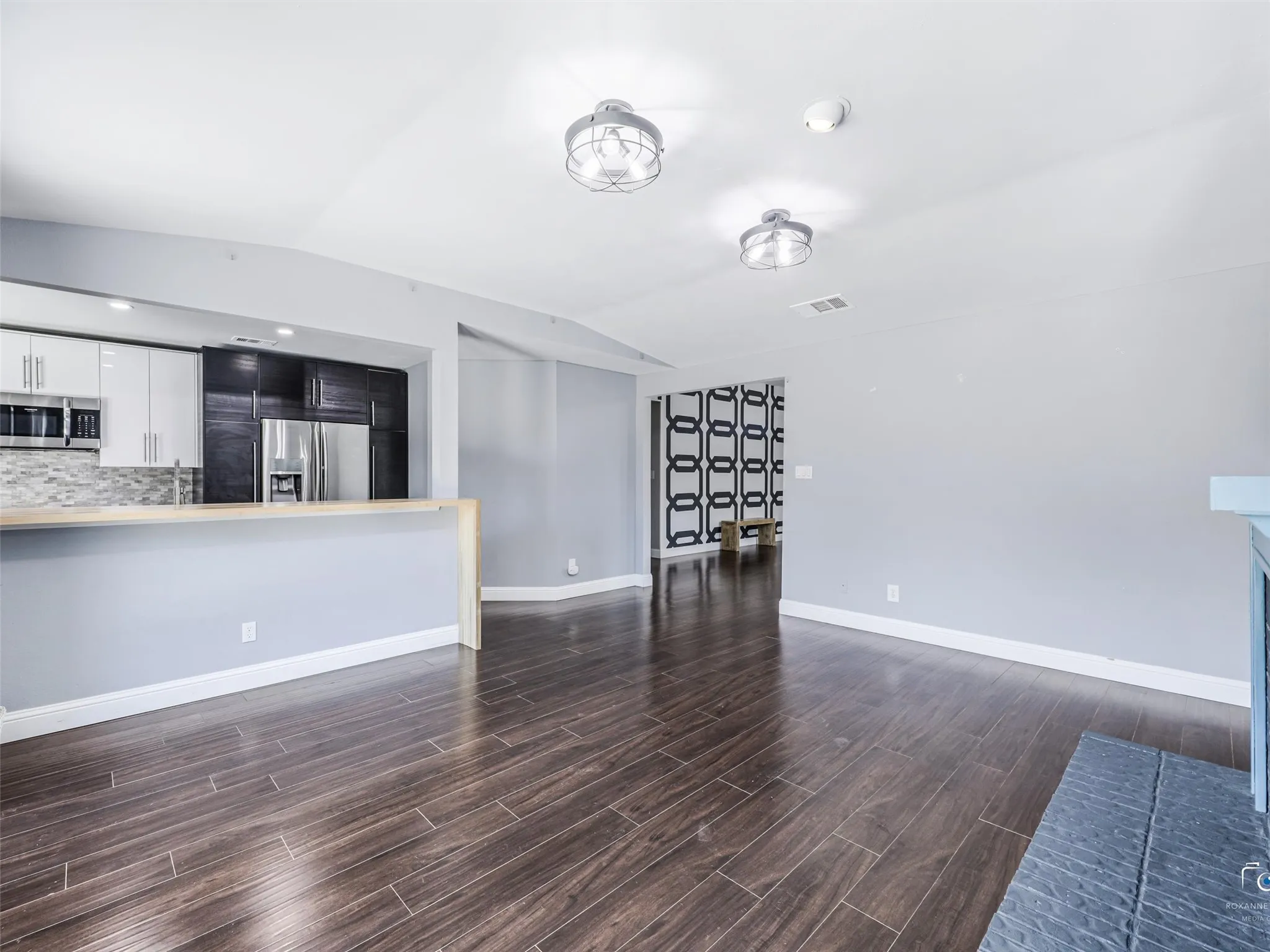 View looking back toward entrance and kitchen.