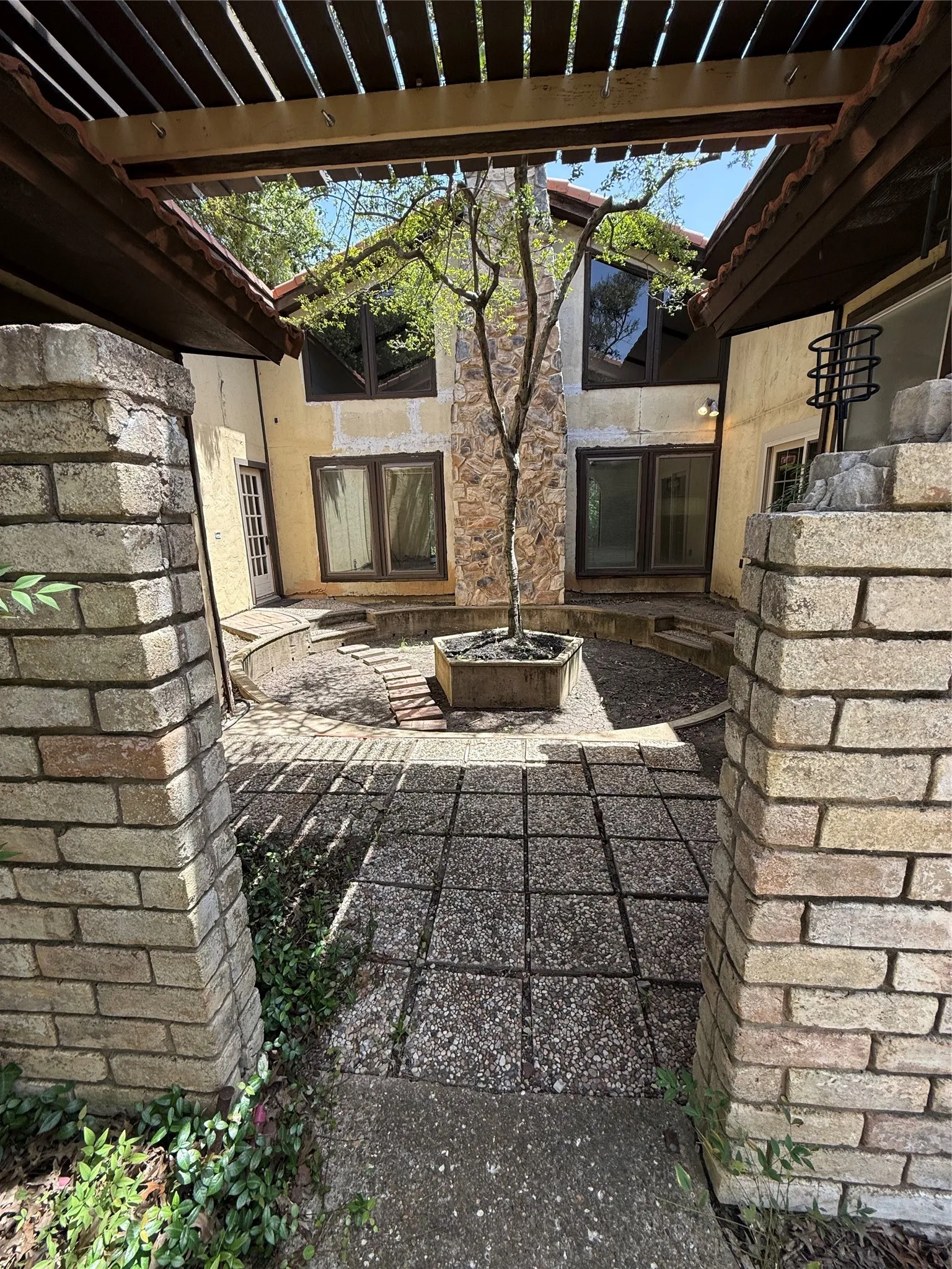 Brick courtyard