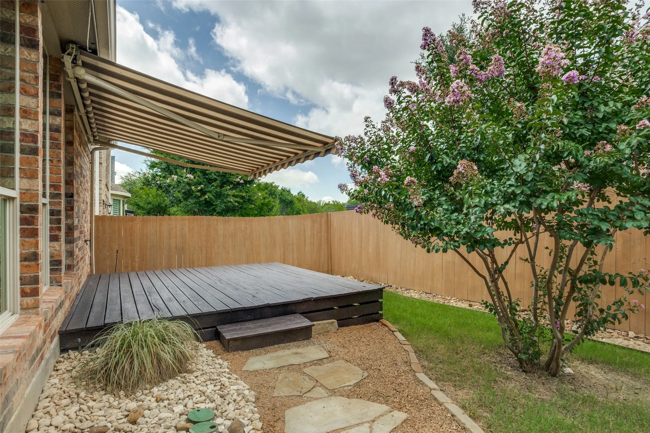 Deck with Electric Awning