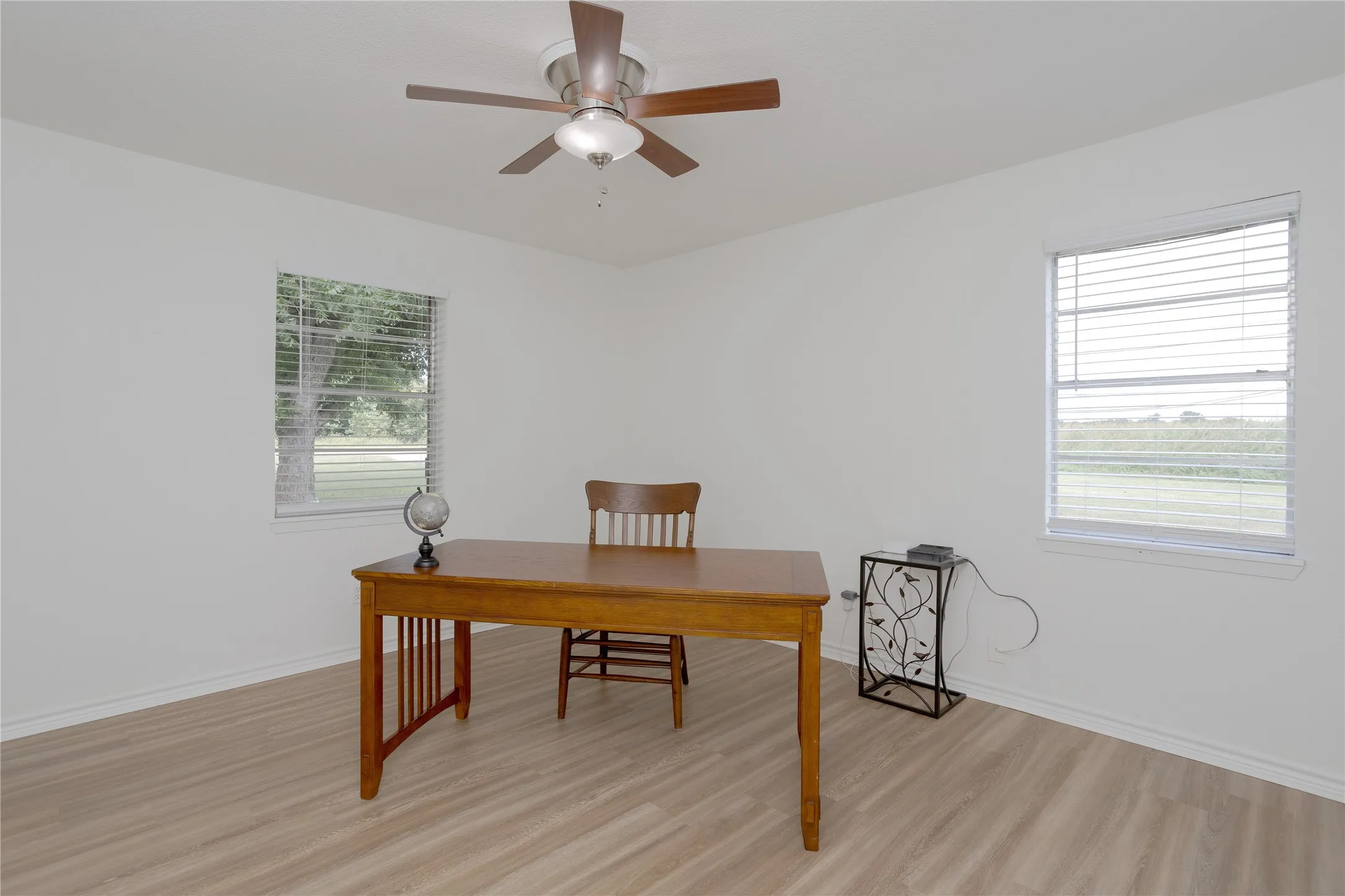 One of the secondary bedrooms, currently used as an office.