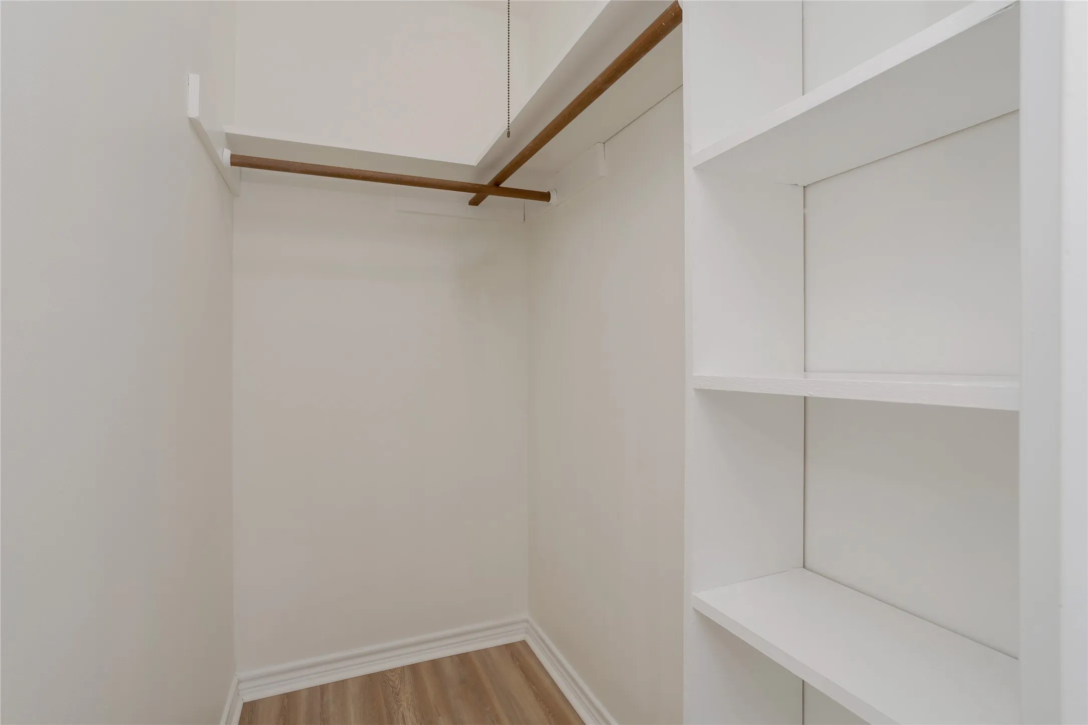 Spacious walk-in closet.