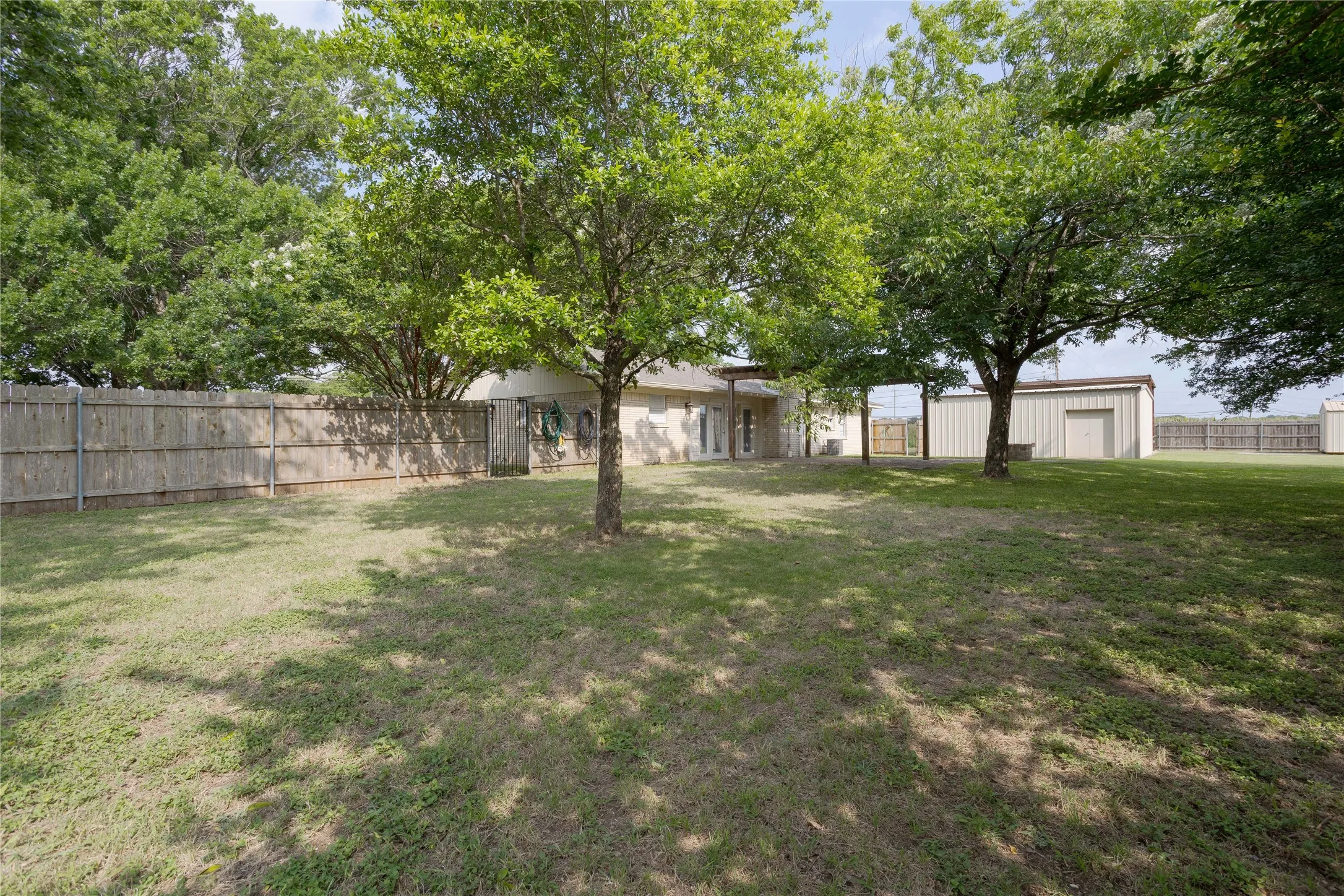 Another view of the large backyard.