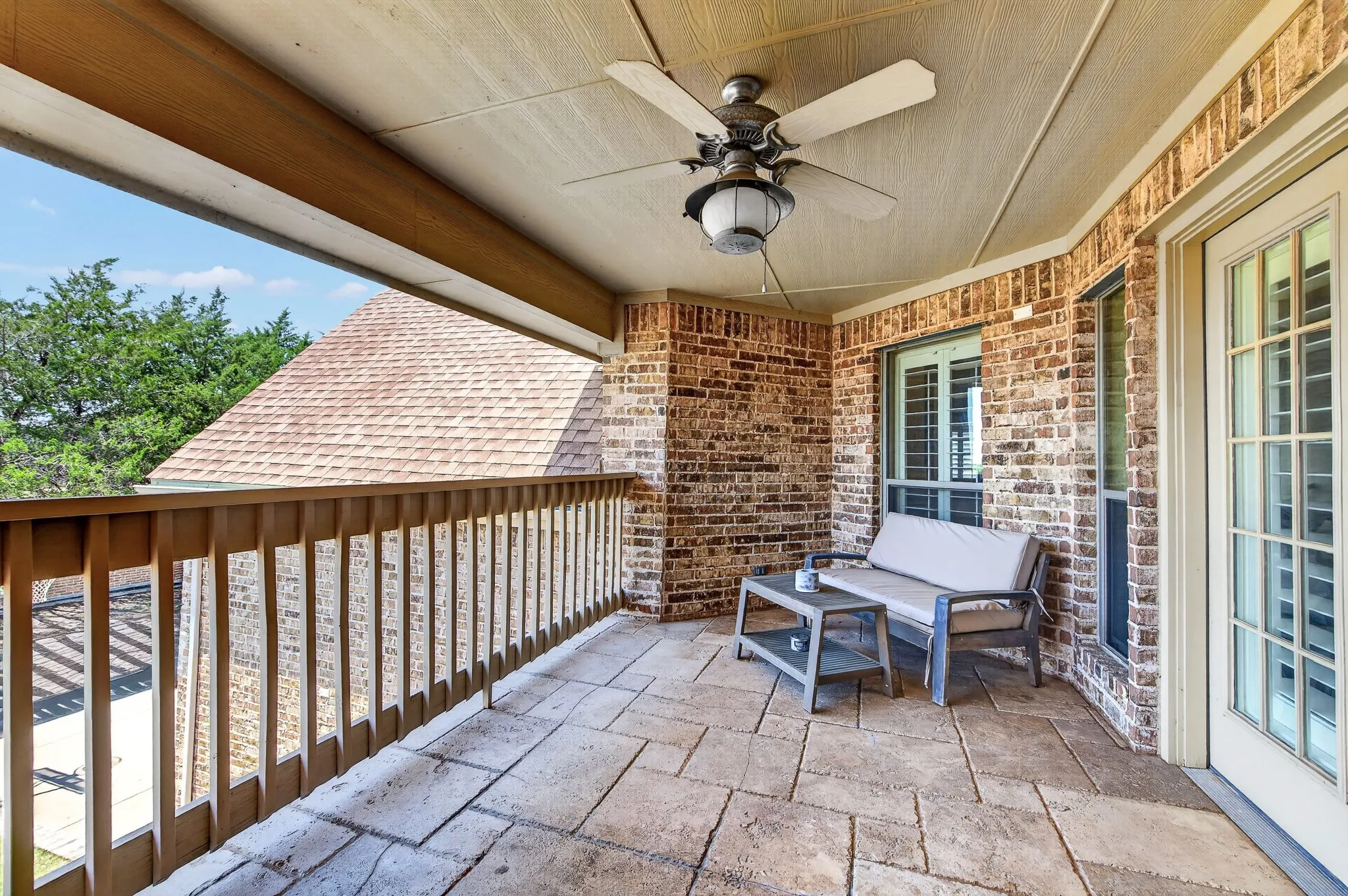 Large, private balcony located upstairs with elevated views!