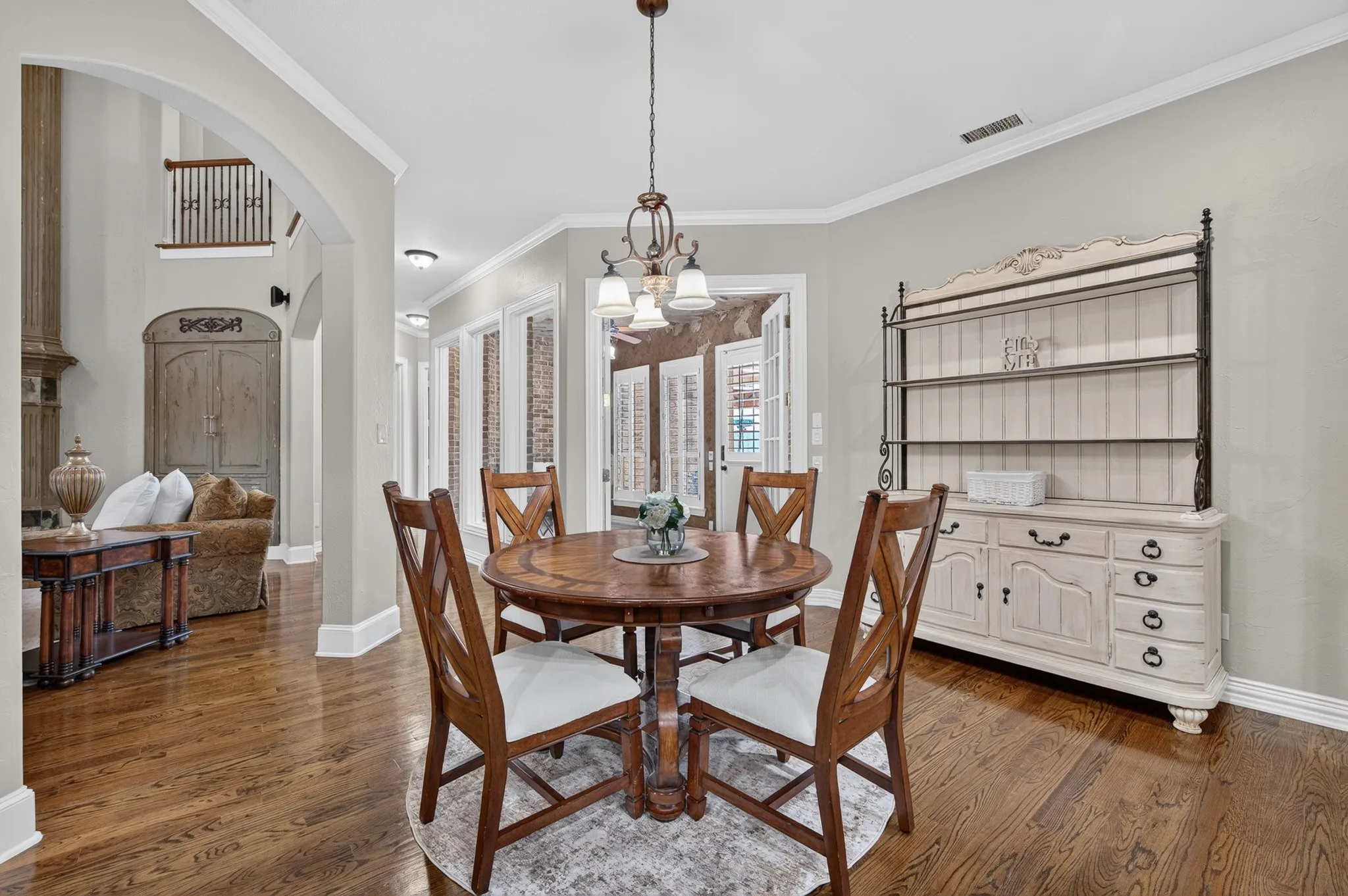 Good sized breakfast area with access to the enclosed sunroom